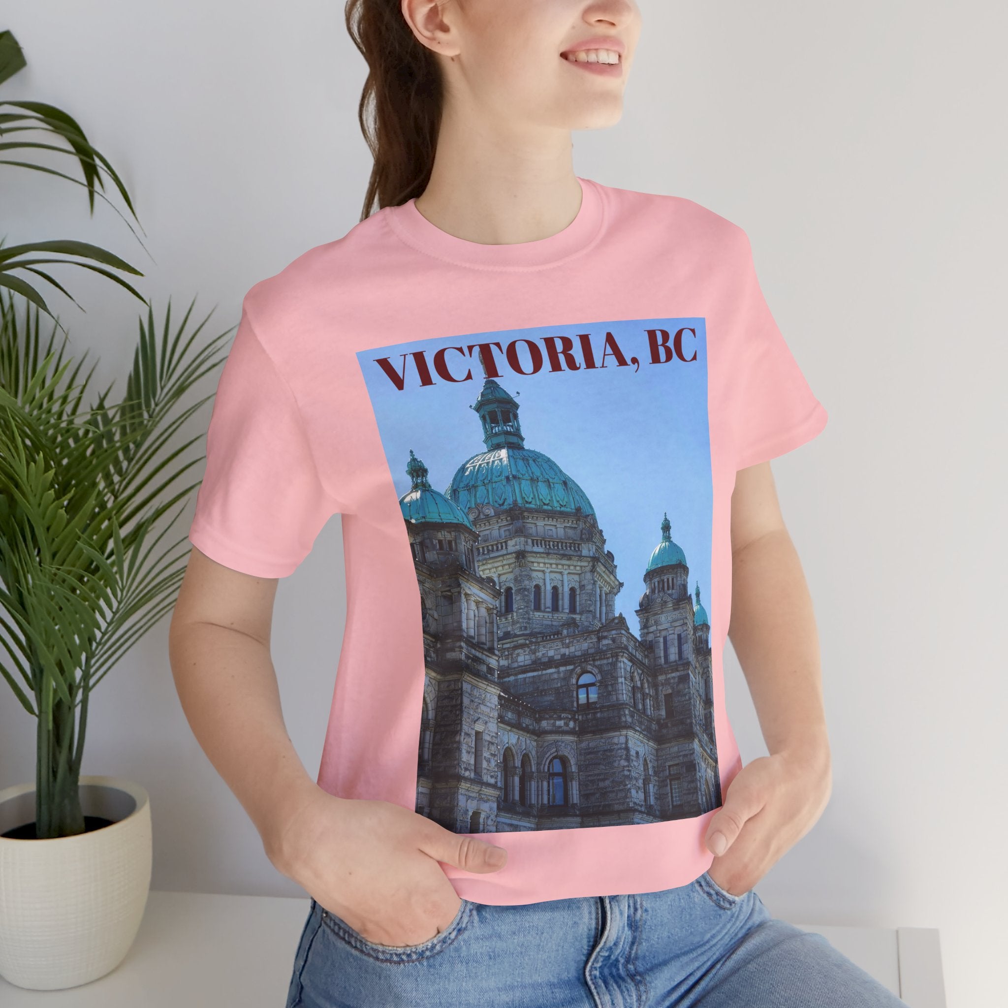Unisex Victoria BC T-shirt with bold city design by Viringee