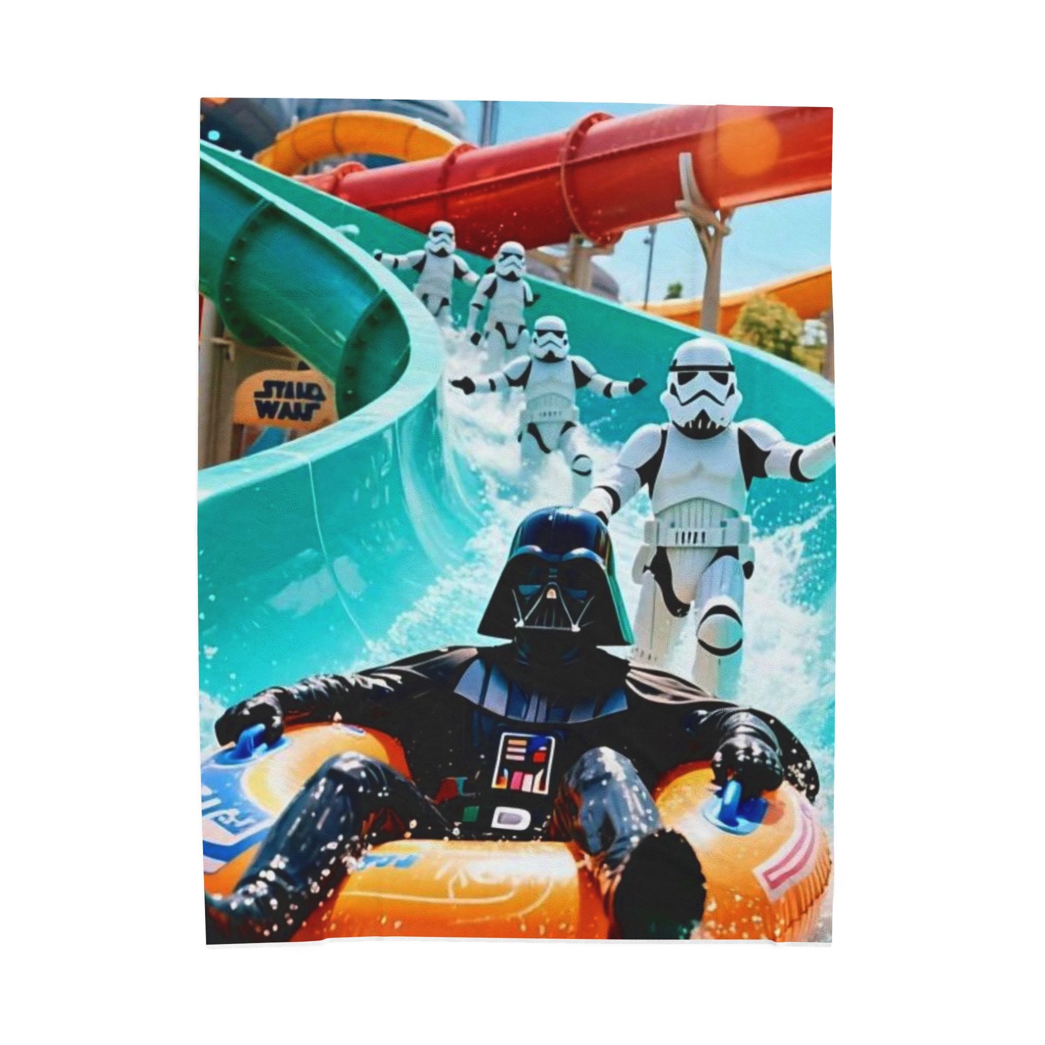 Viringee Stormtrooper Darth Vader Waterpark Velveteen Blanket