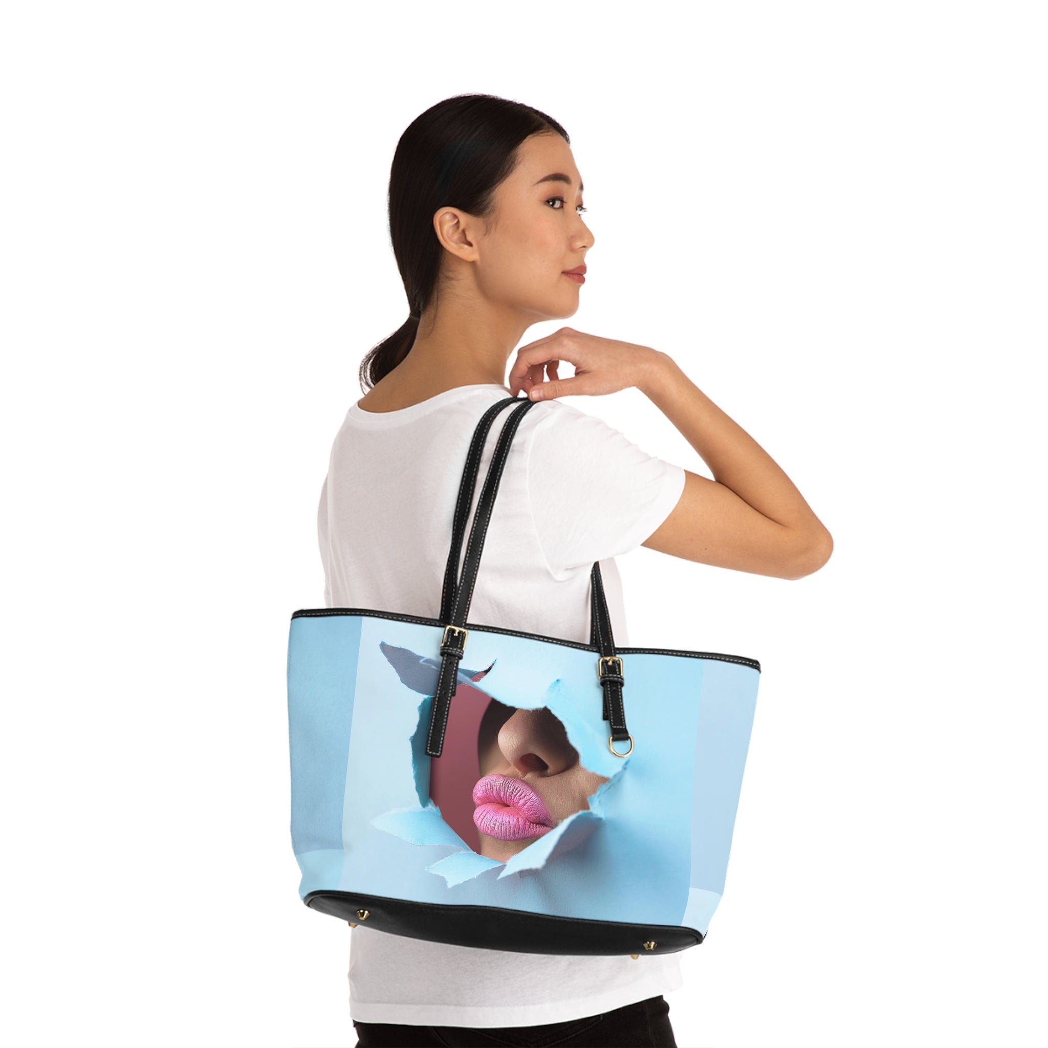 Viringee Lipstick Shoulder Tote Bag
