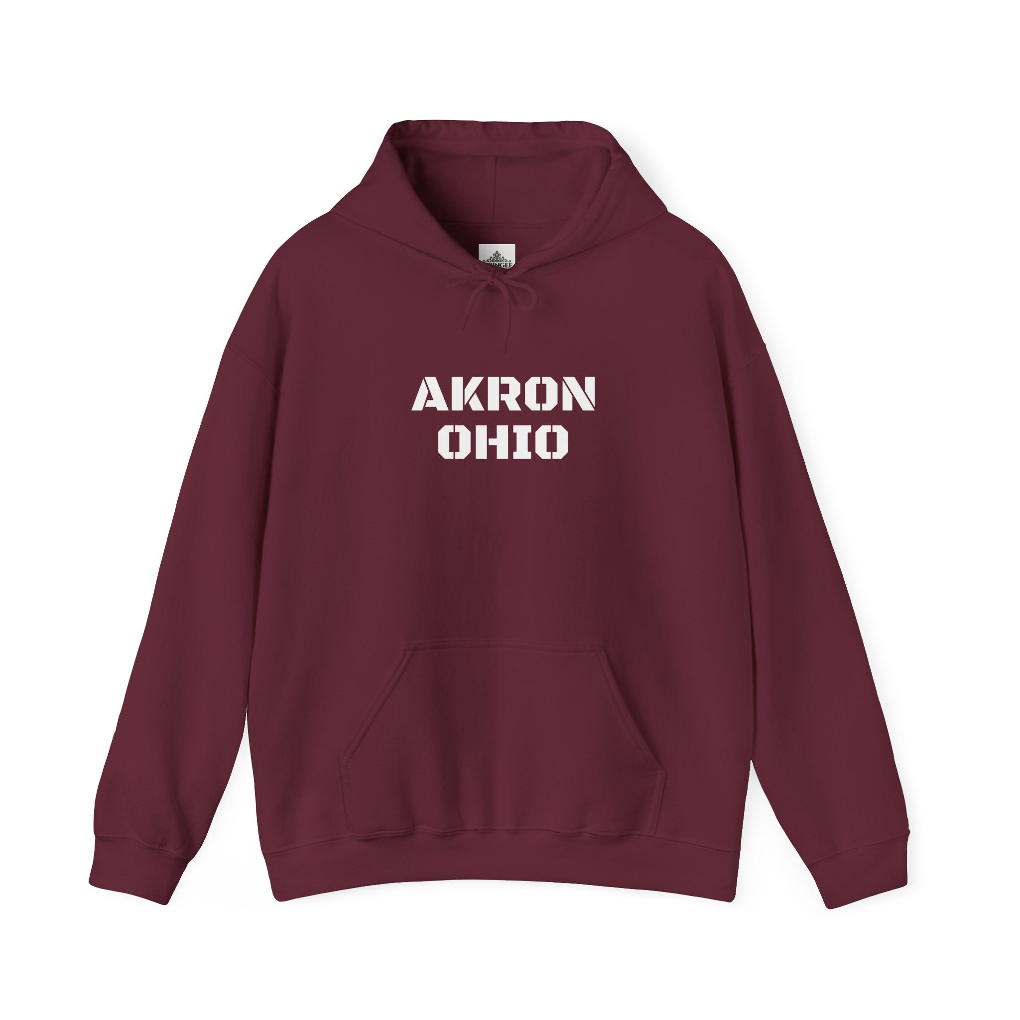 Unisex Akron Ohio hoodie blending warmth, comfort, and modern streetwear style