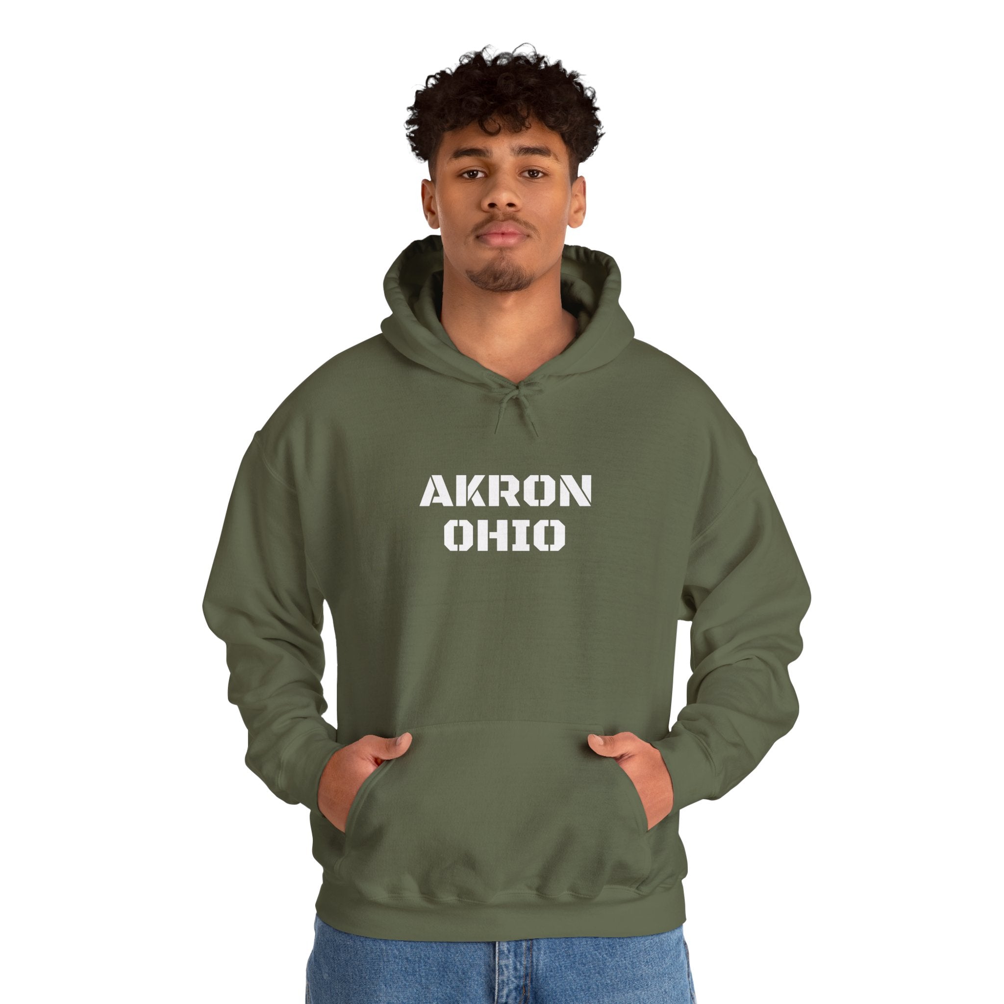 Viringee Akron Ohio Unisex Heavy Blend Hooded Sweatshirt