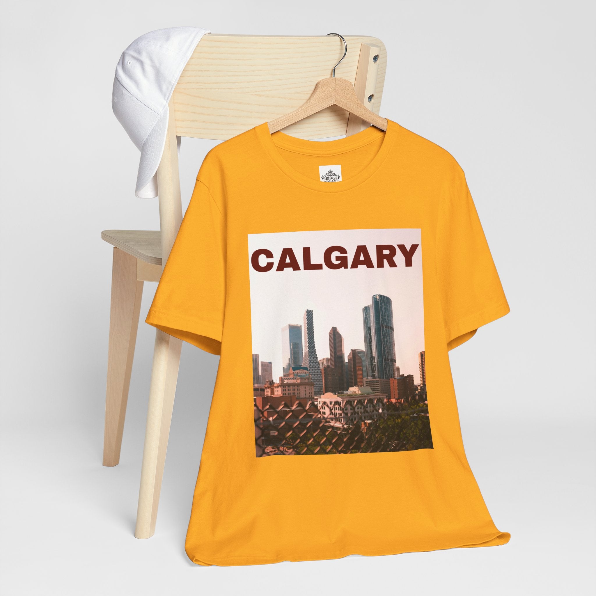 Unisex Calgary skyline T-shirt with bold city design