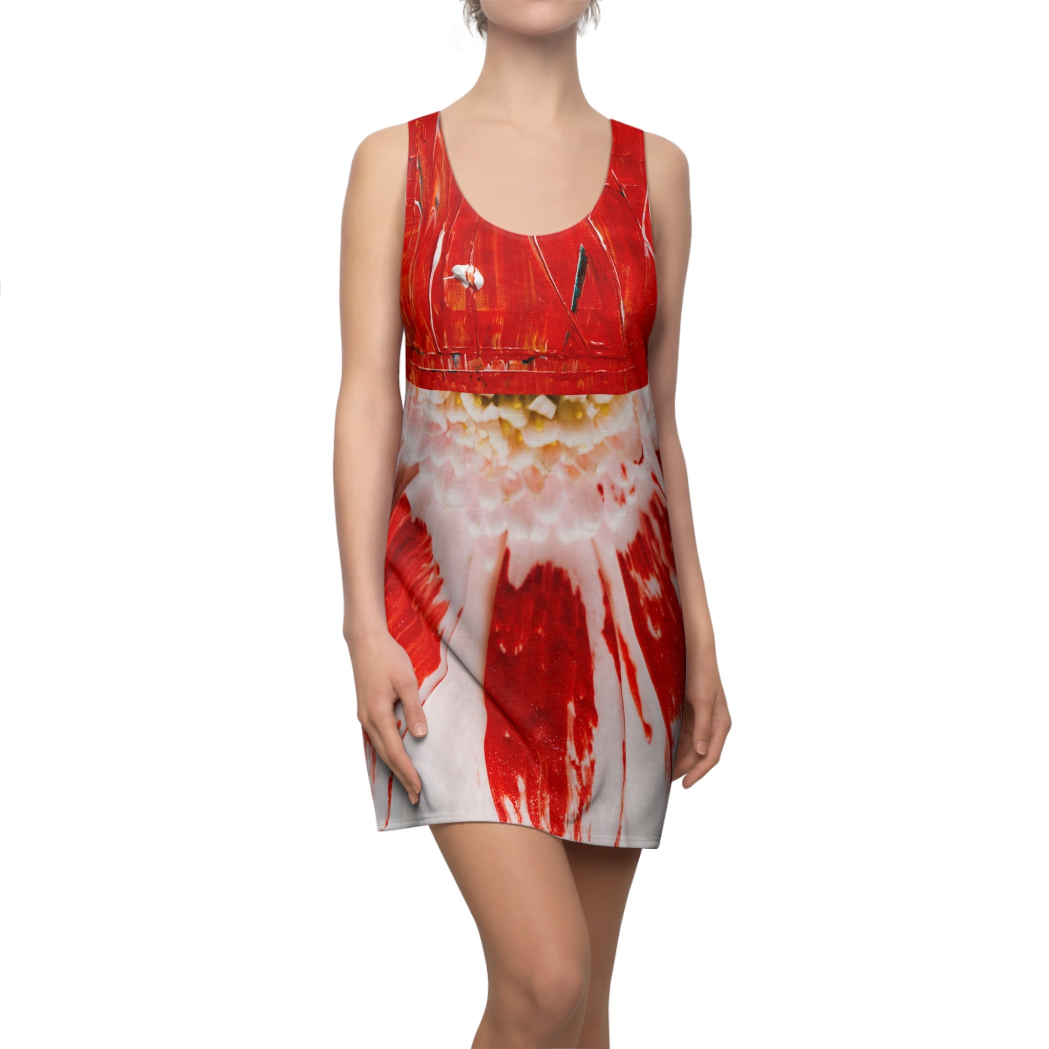 Viringee Women's Red Floral Fantastic Racerback Dress