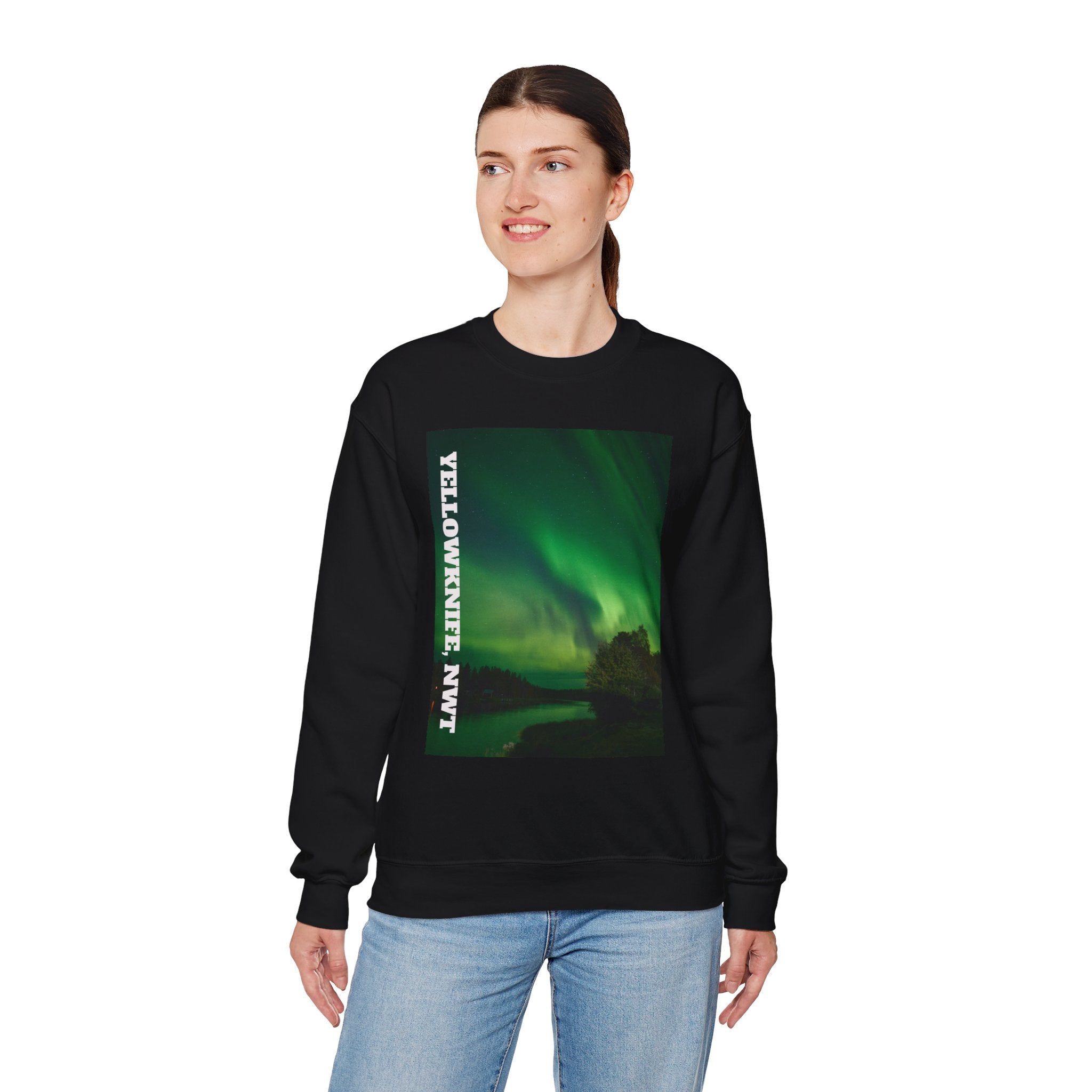 Viringee Yellowknife, NWT Lights Crewneck Sweatshirt