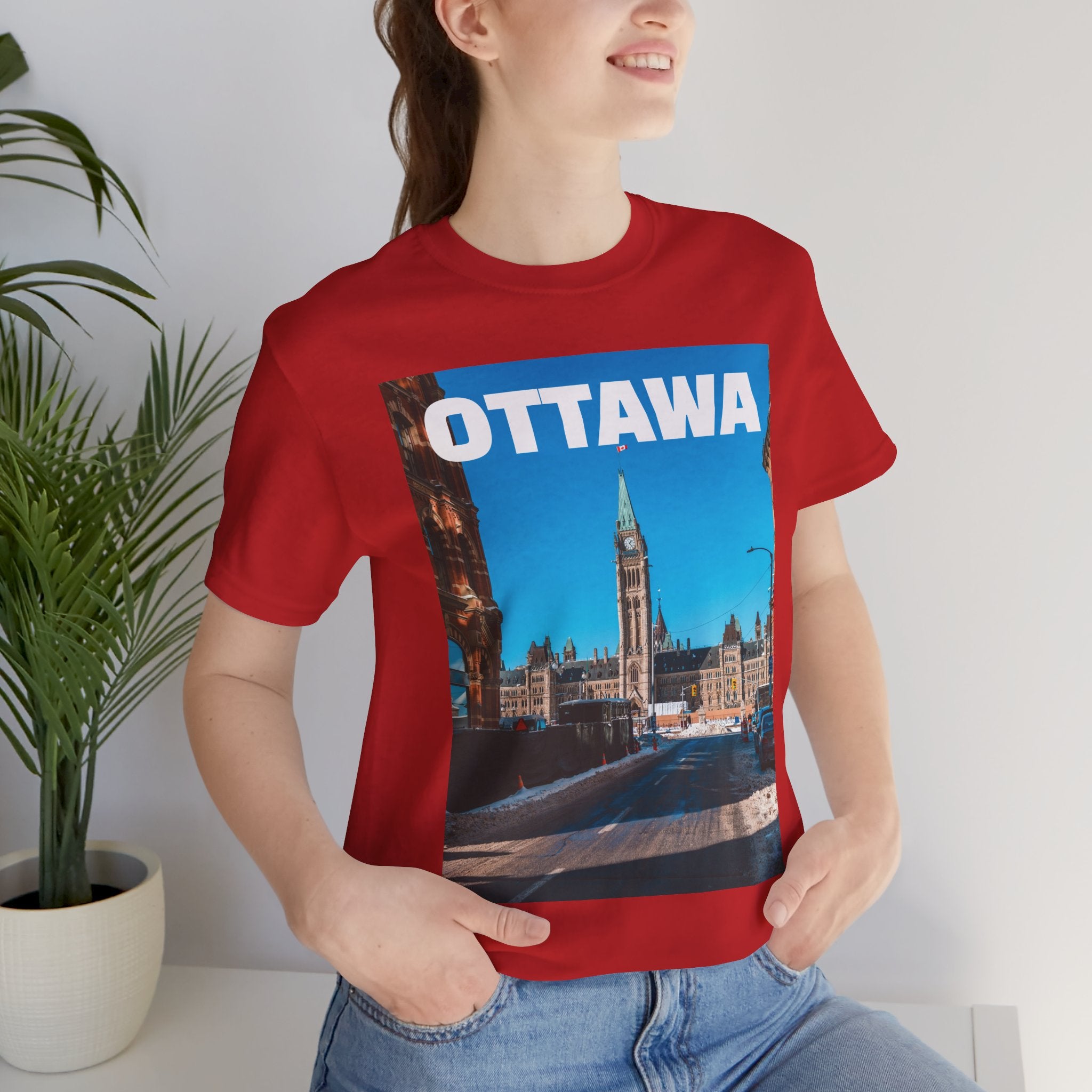 Unisex Ottawa T-shirt with bold city design by Viringee