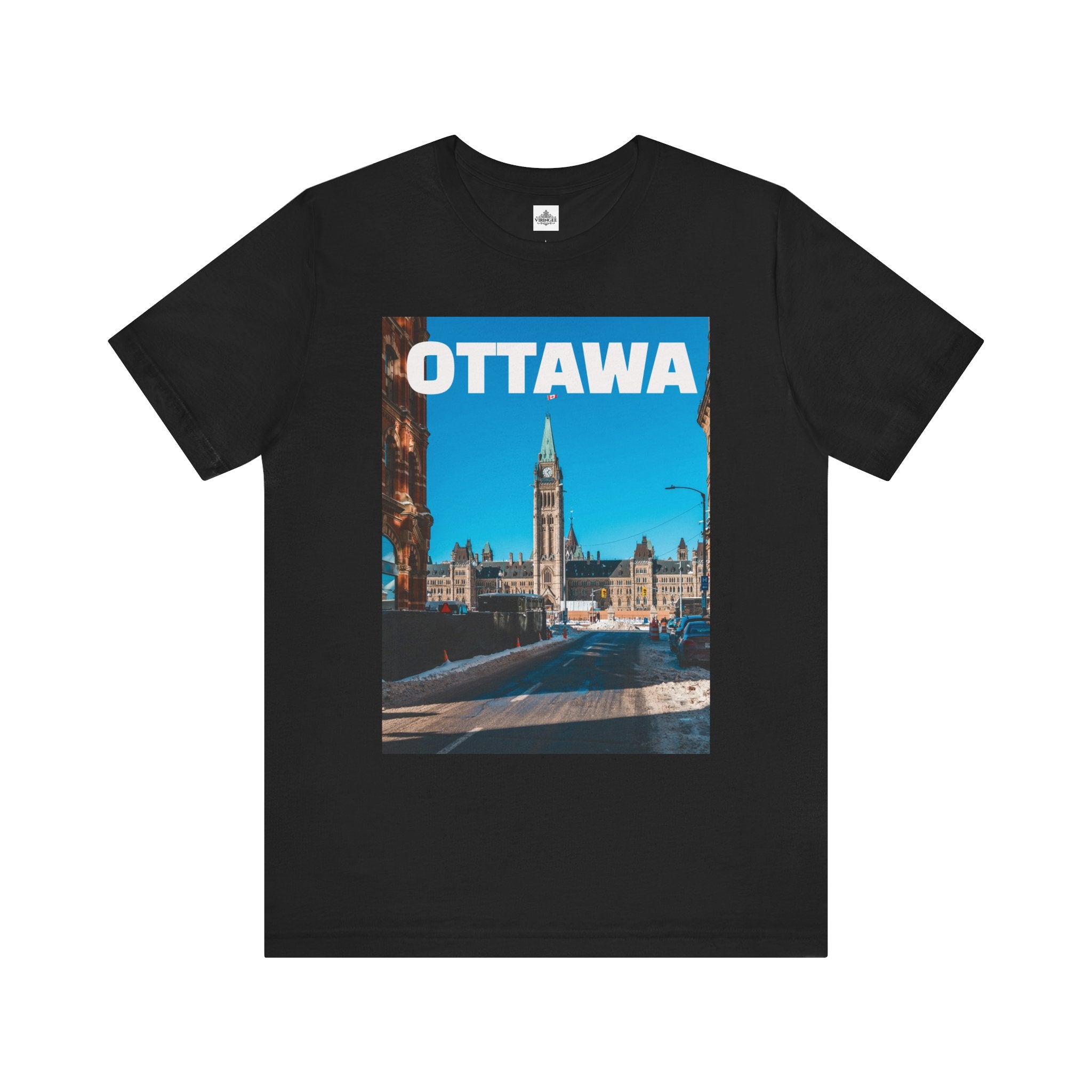 Unisex Ottawa T-shirt with bold city design by Viringee