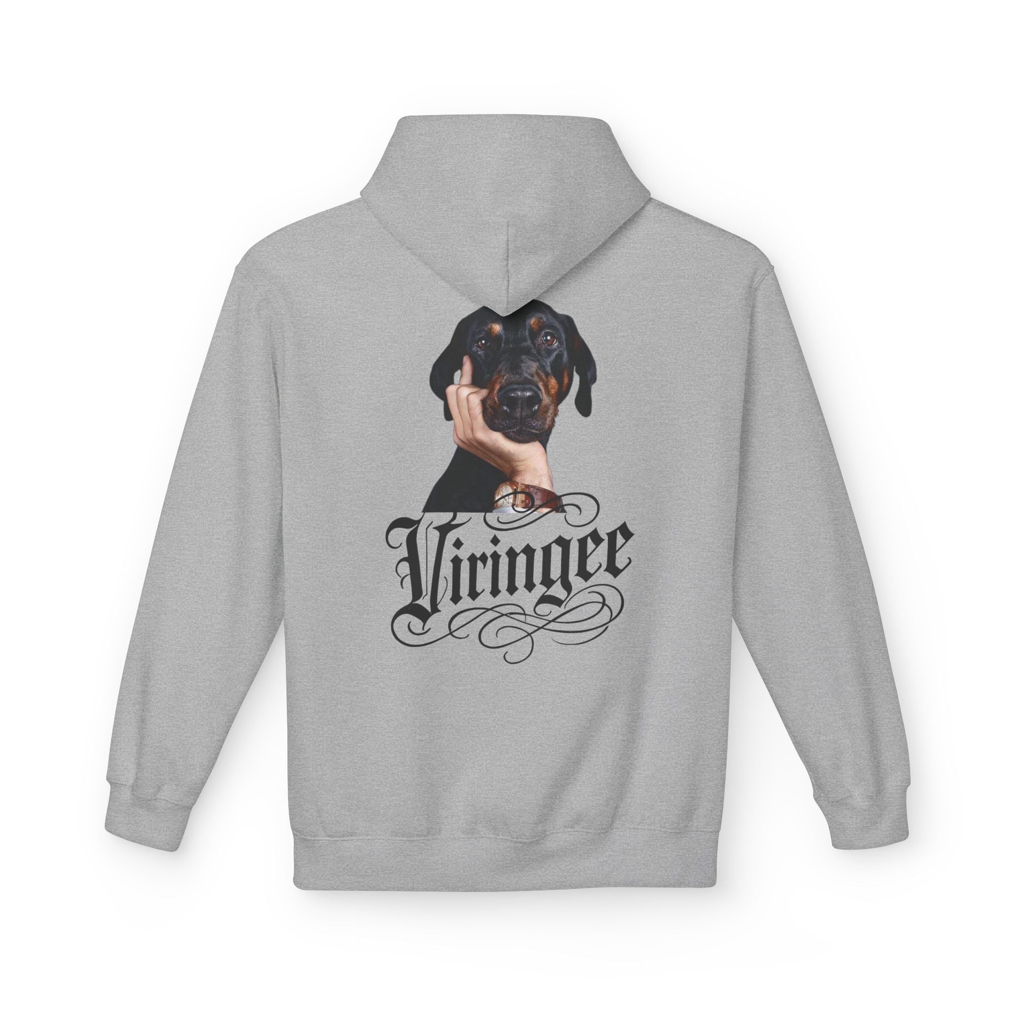 Viringee Thinking Pup Script Hoodie