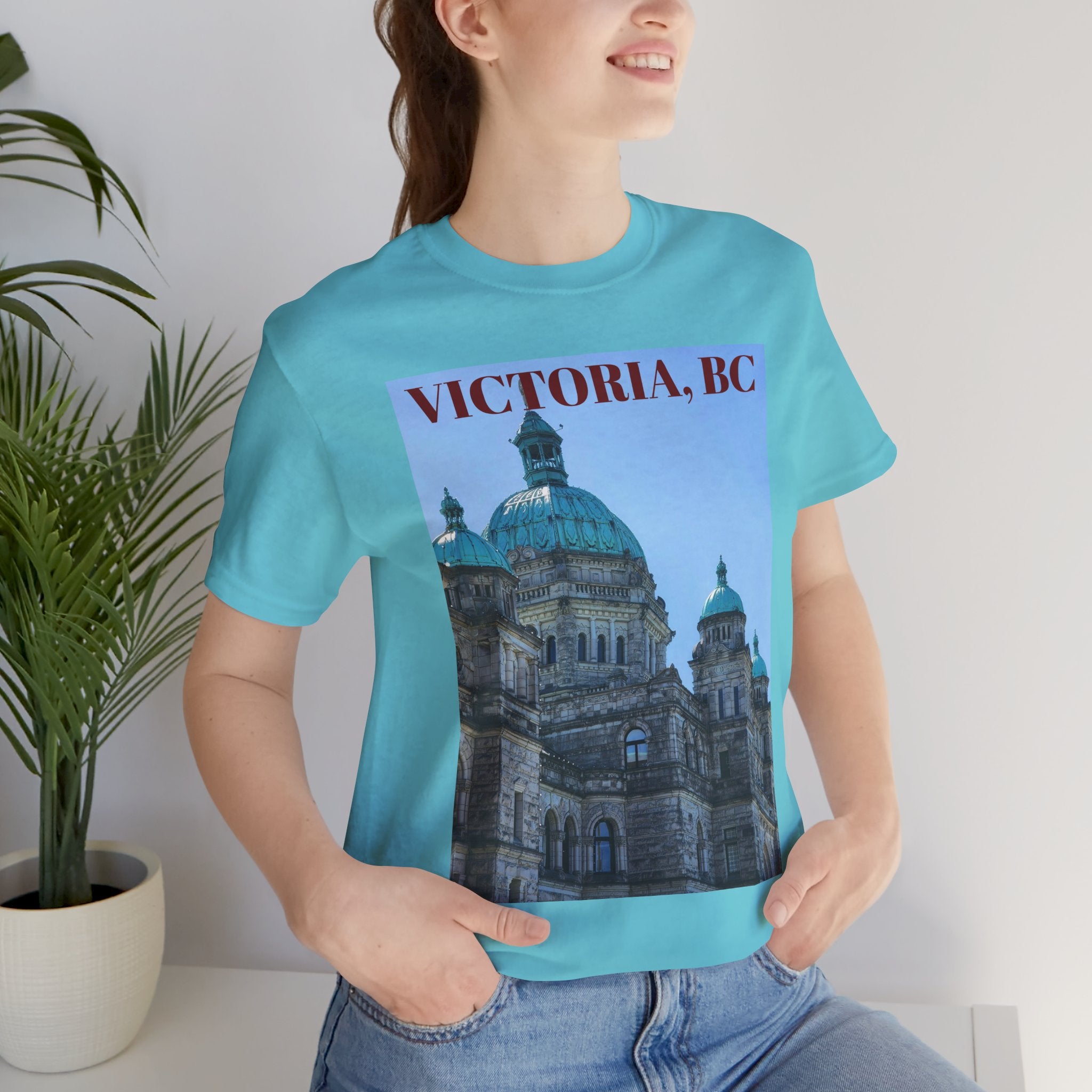 Unisex Victoria BC T-shirt with bold city design by Viringee