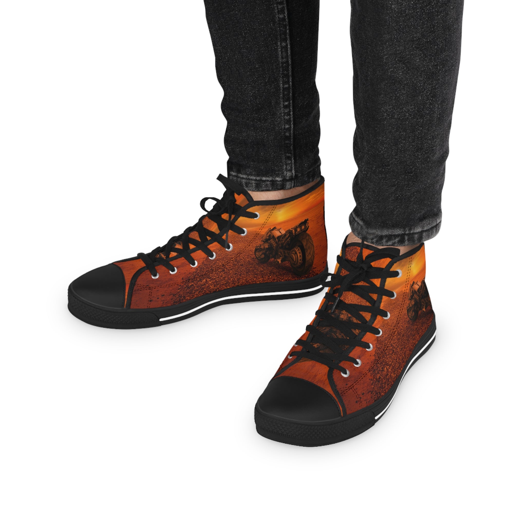 Viringee Sunset Scene Men's High Top Sneakers