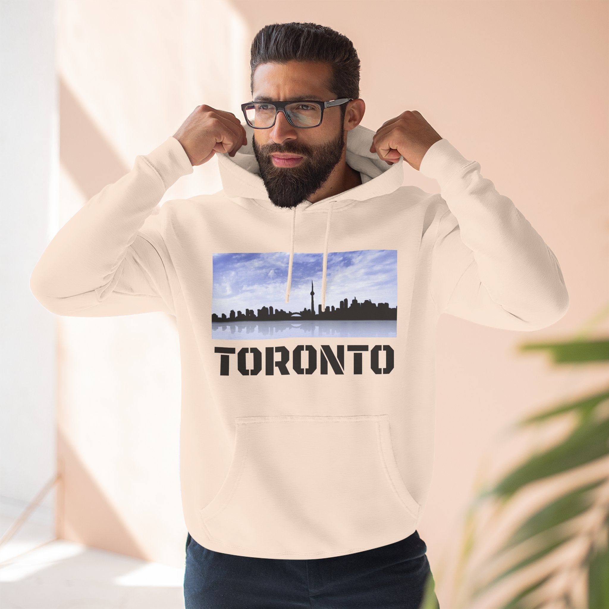 Viringee Toronto Skyline Fleece Hoodie