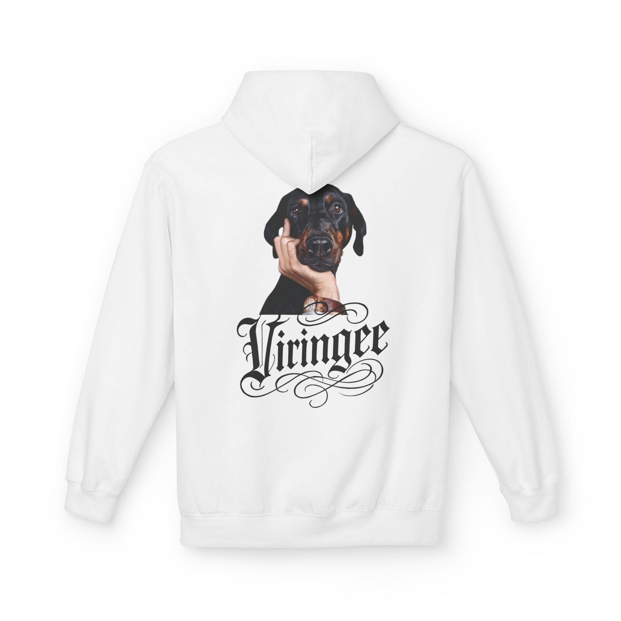 Viringee Thinking Pup Script Hoodie