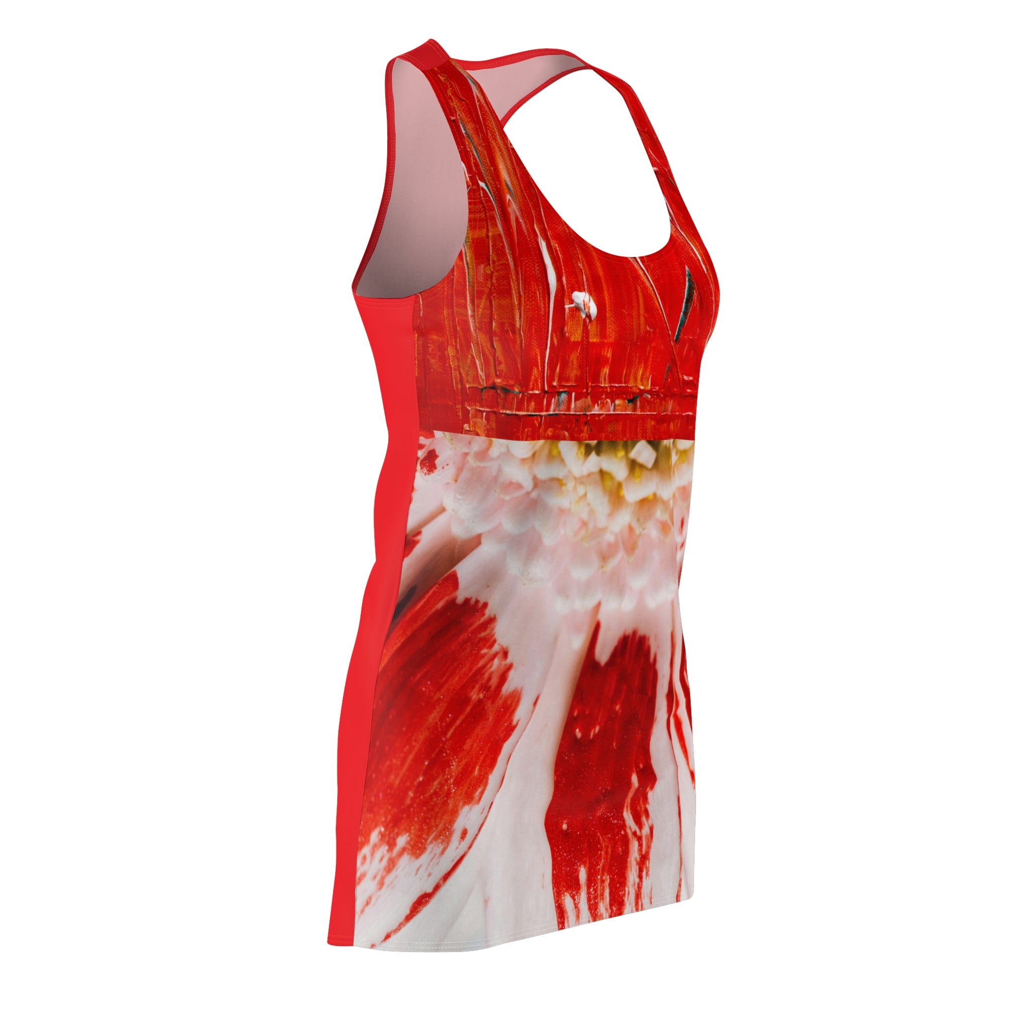 Viringee Women's Red Floral Fantastic Racerback Dress