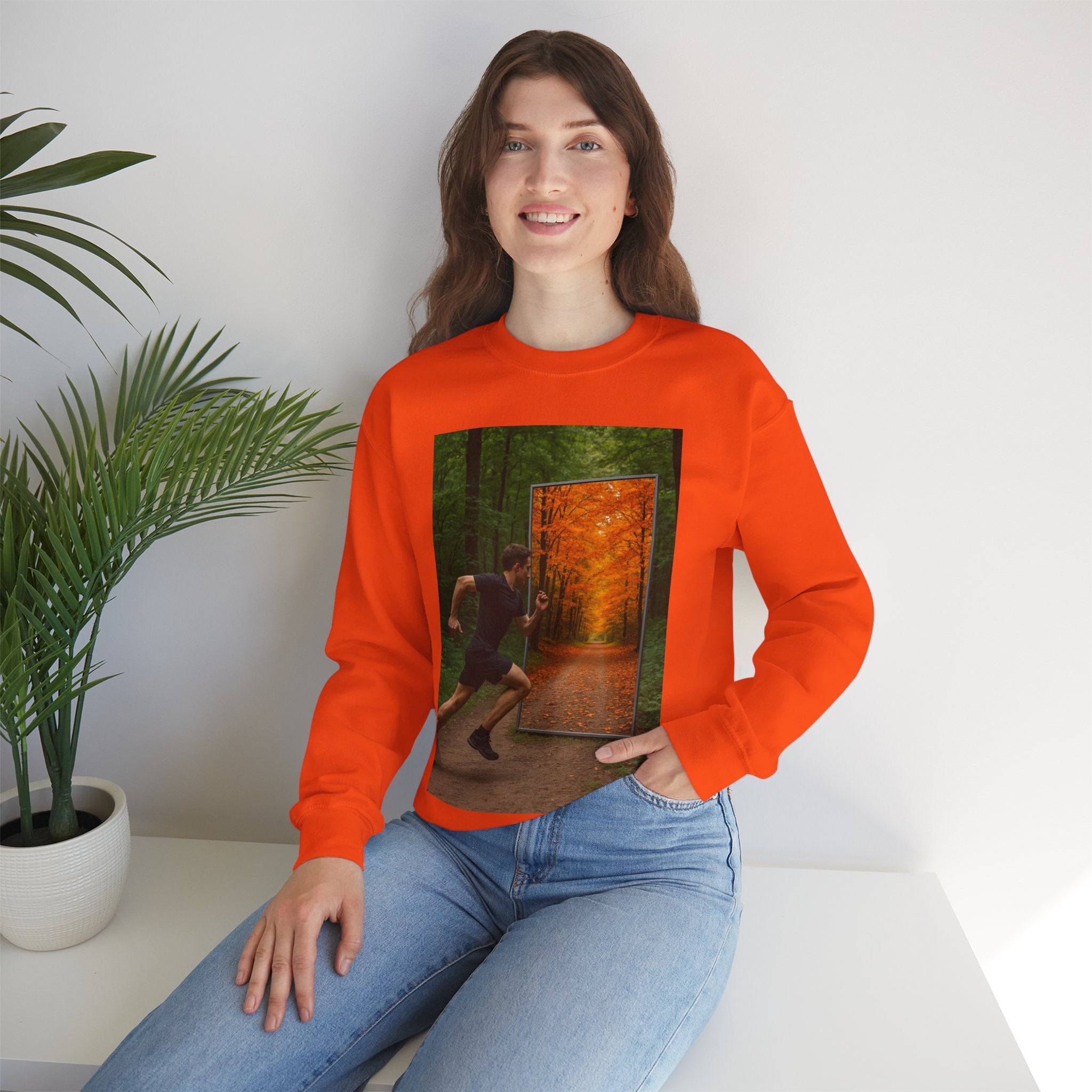 Viringee Fall Door Unisex Heavy Blend™ Crewneck Sweatshirt