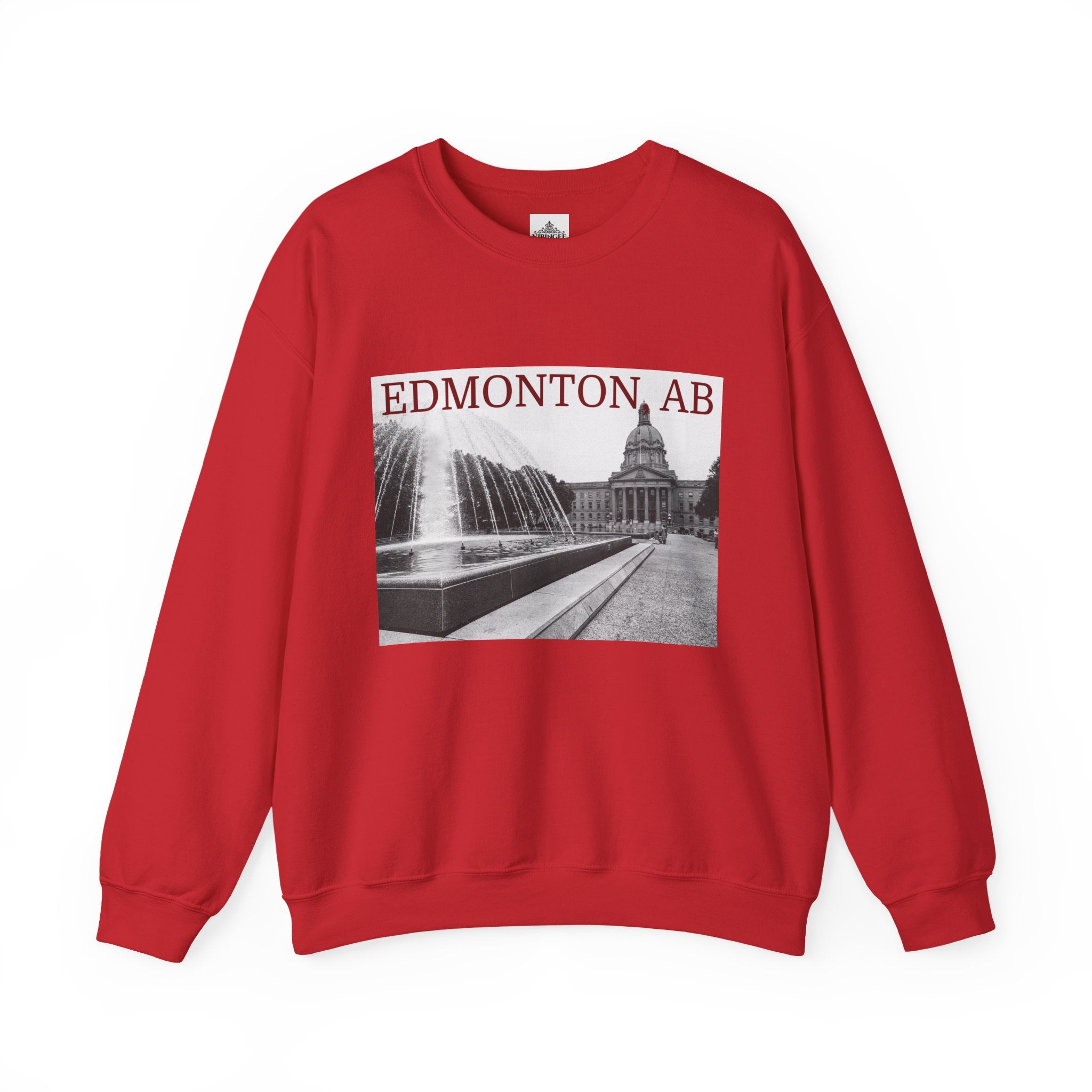 Unisex Edmonton Alberta sweatshirt with bold city graphic