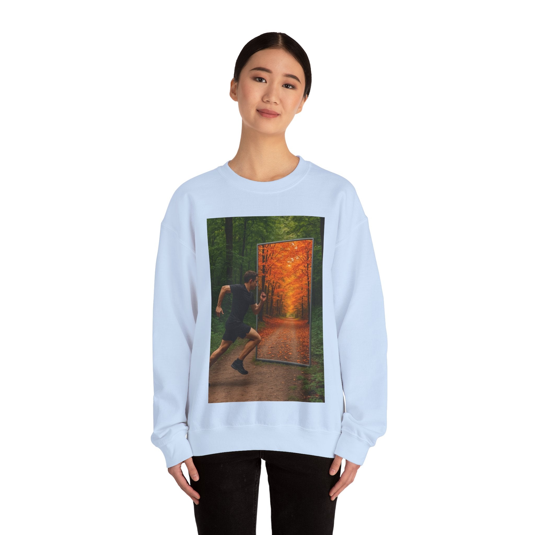 Viringee Fall Door Unisex Heavy Blend™ Crewneck Sweatshirt