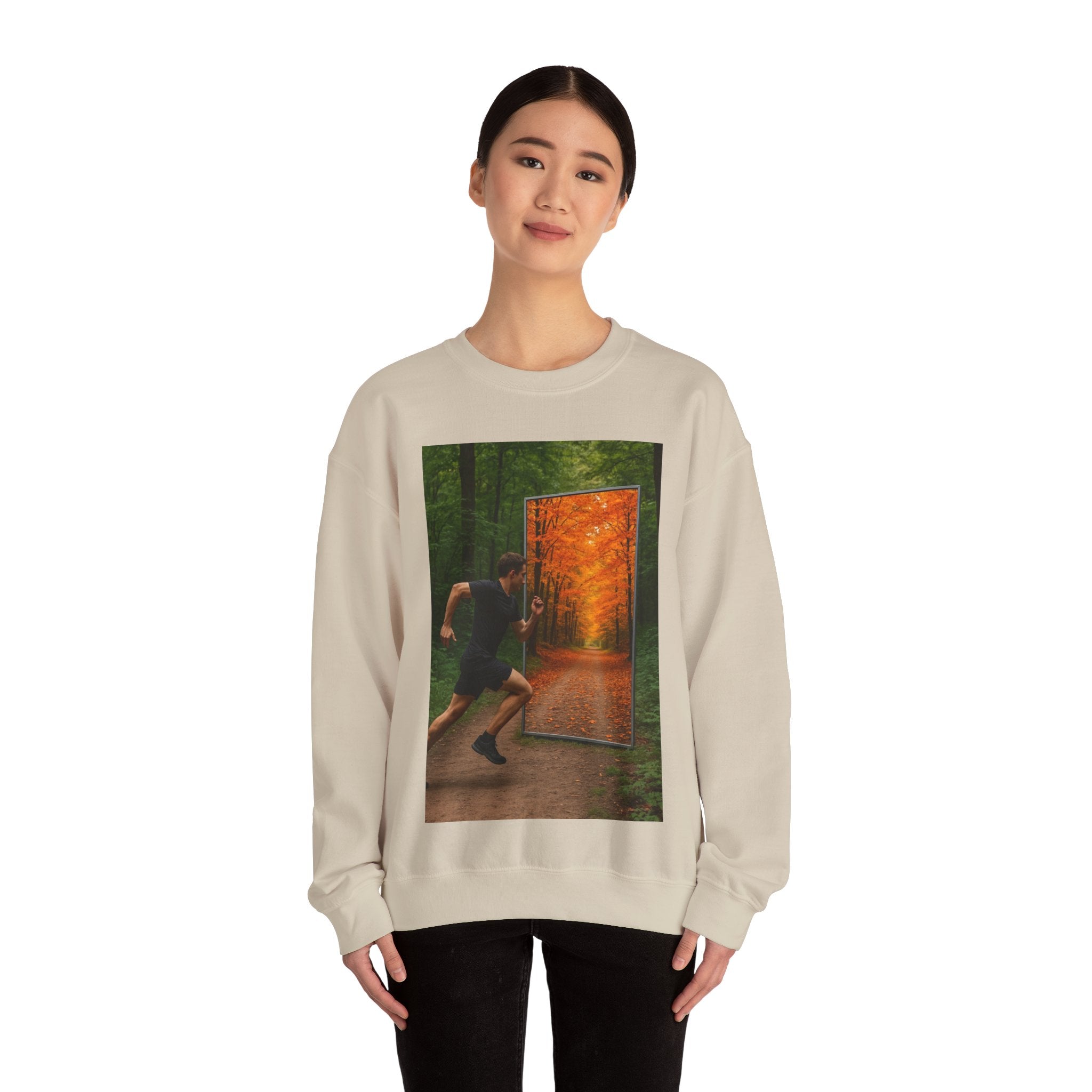 Viringee Fall Door Unisex Heavy Blend™ Crewneck Sweatshirt