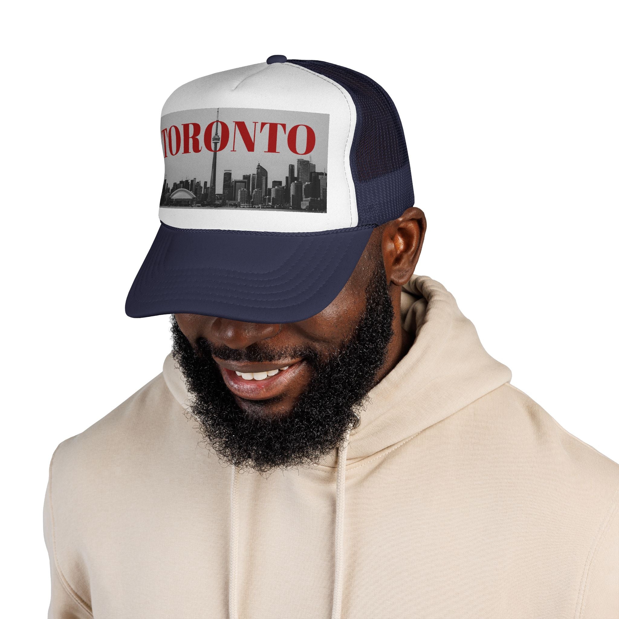 Toronto Black and White Skyline Trucker Cap