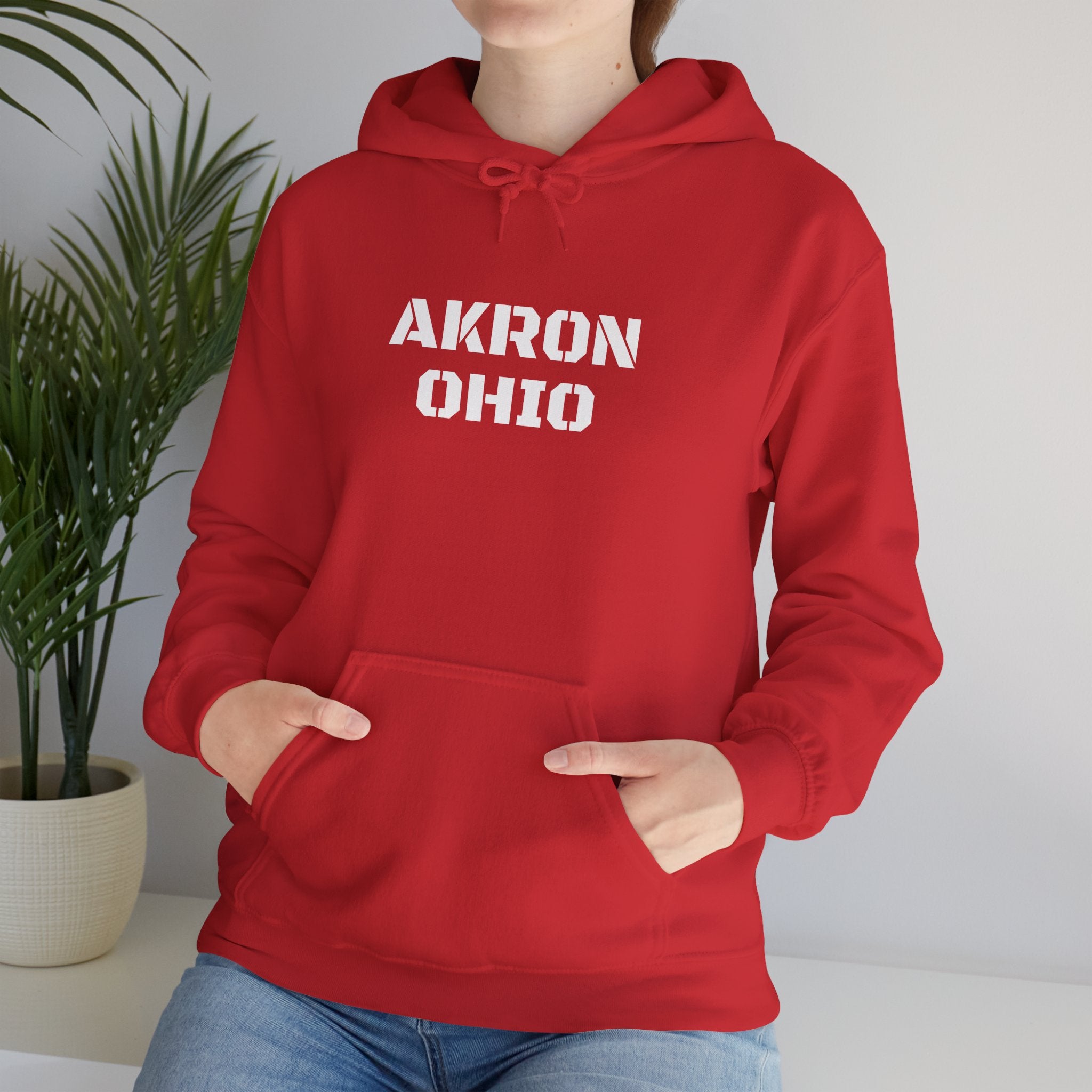 Viringee Akron Ohio Unisex Heavy Blend Hooded Sweatshirt