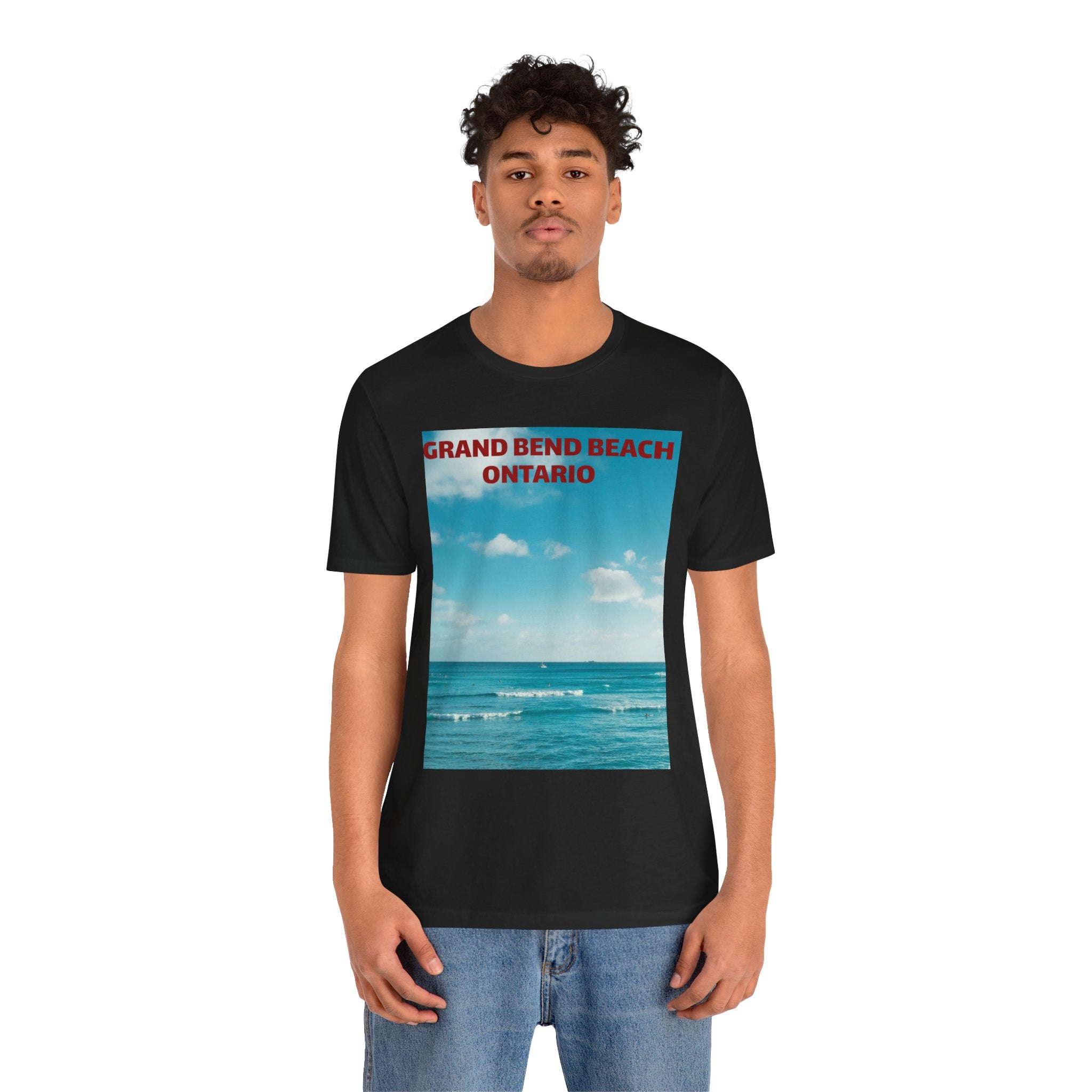 Viringee Grand Bend Beach unisex jersey short sleeve graphic tee, soft cotton summer shirt