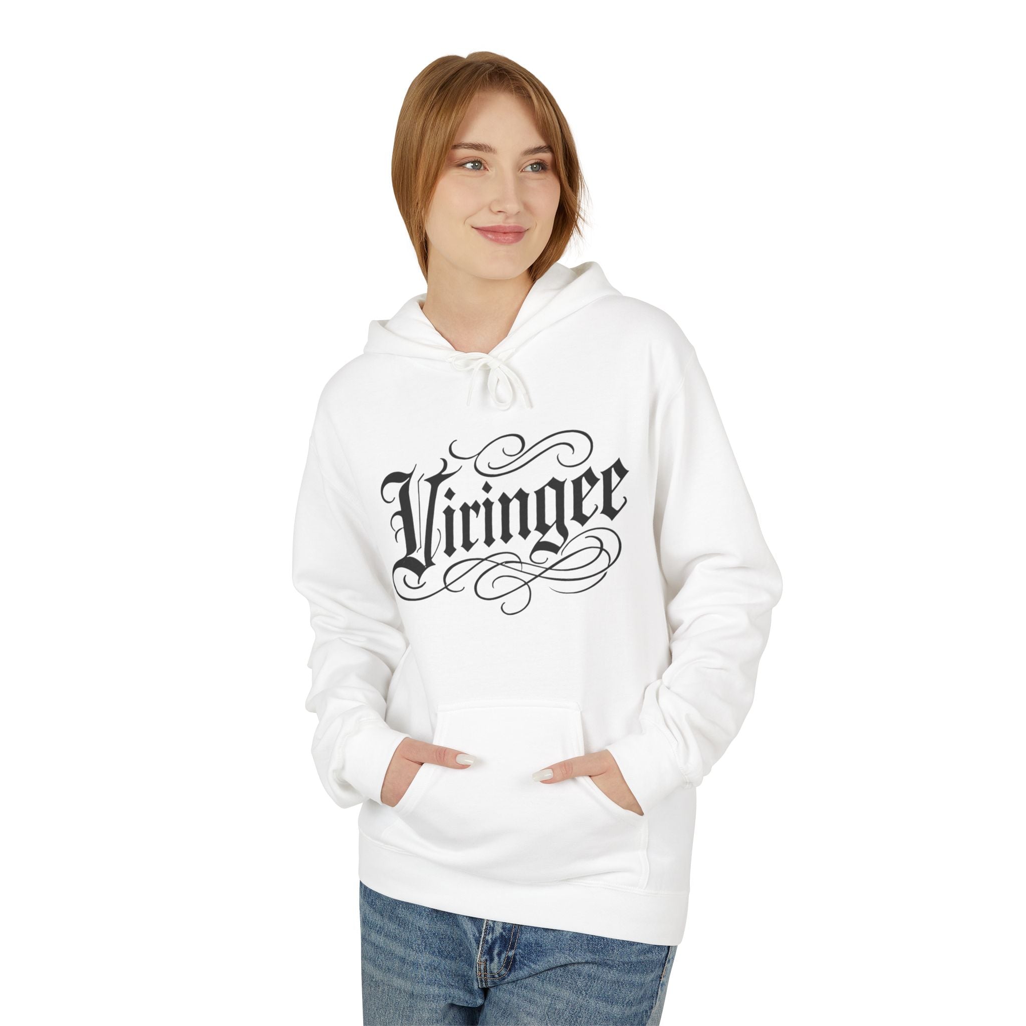 Viringee Thinking Pup Script Hoodie