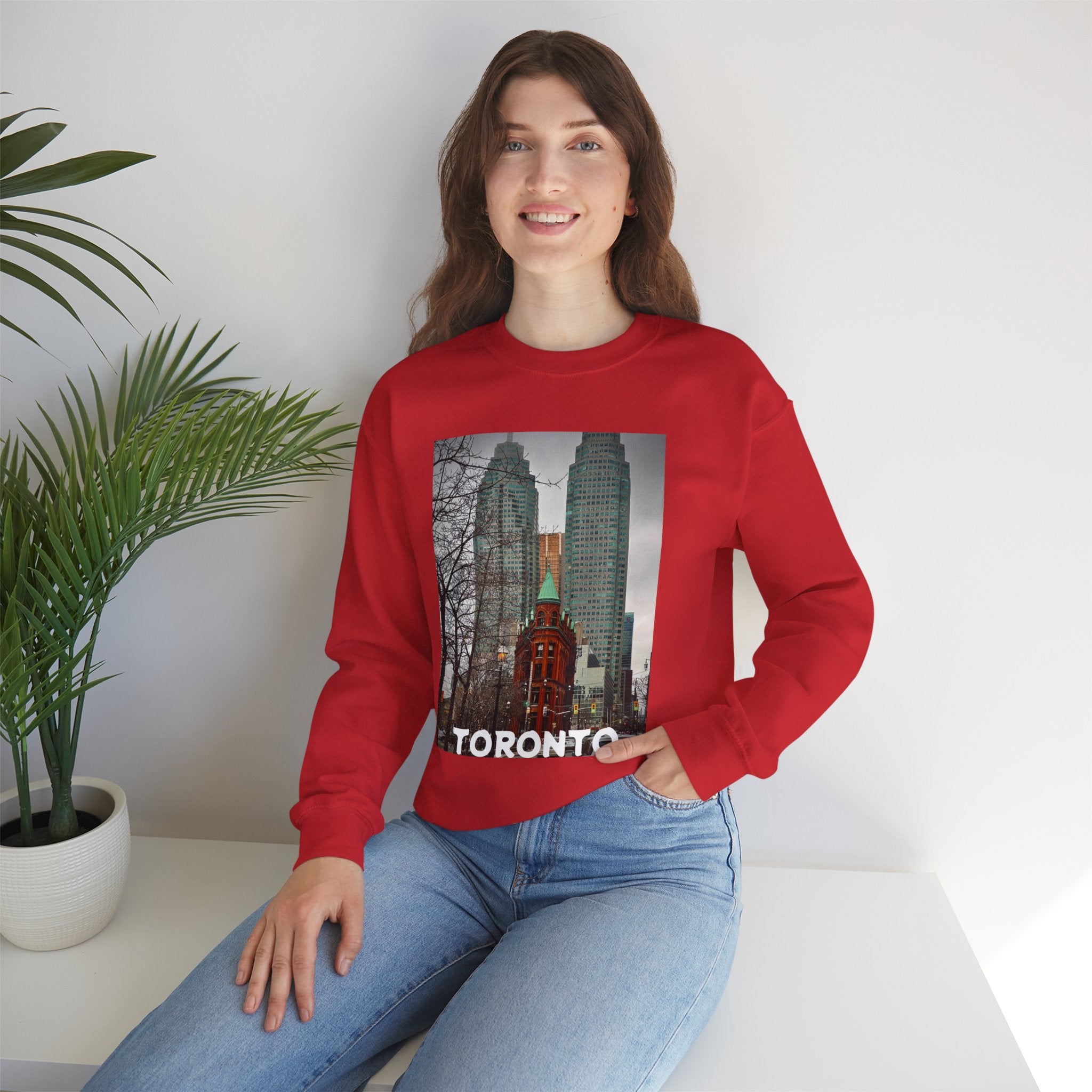 Viringee Toronto Gooderham Flatiron Building Unisex Crewneck Sweatshirt