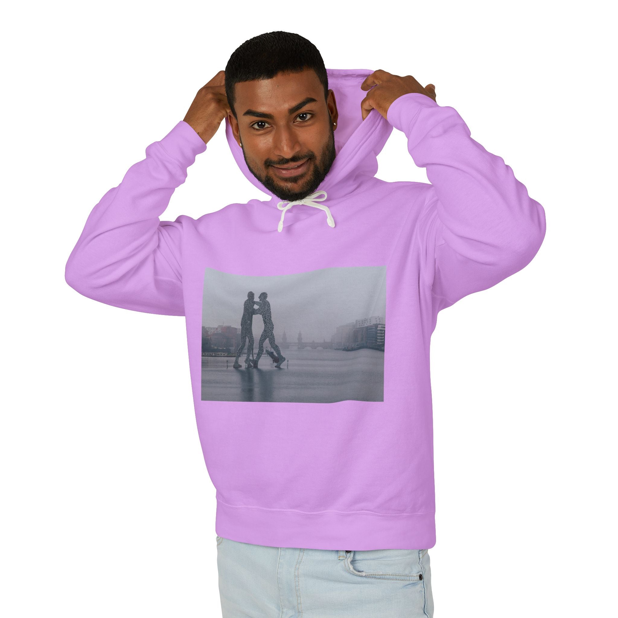 Viringee Molecule Man Unisex Lightweight Hooded Sweatshirt