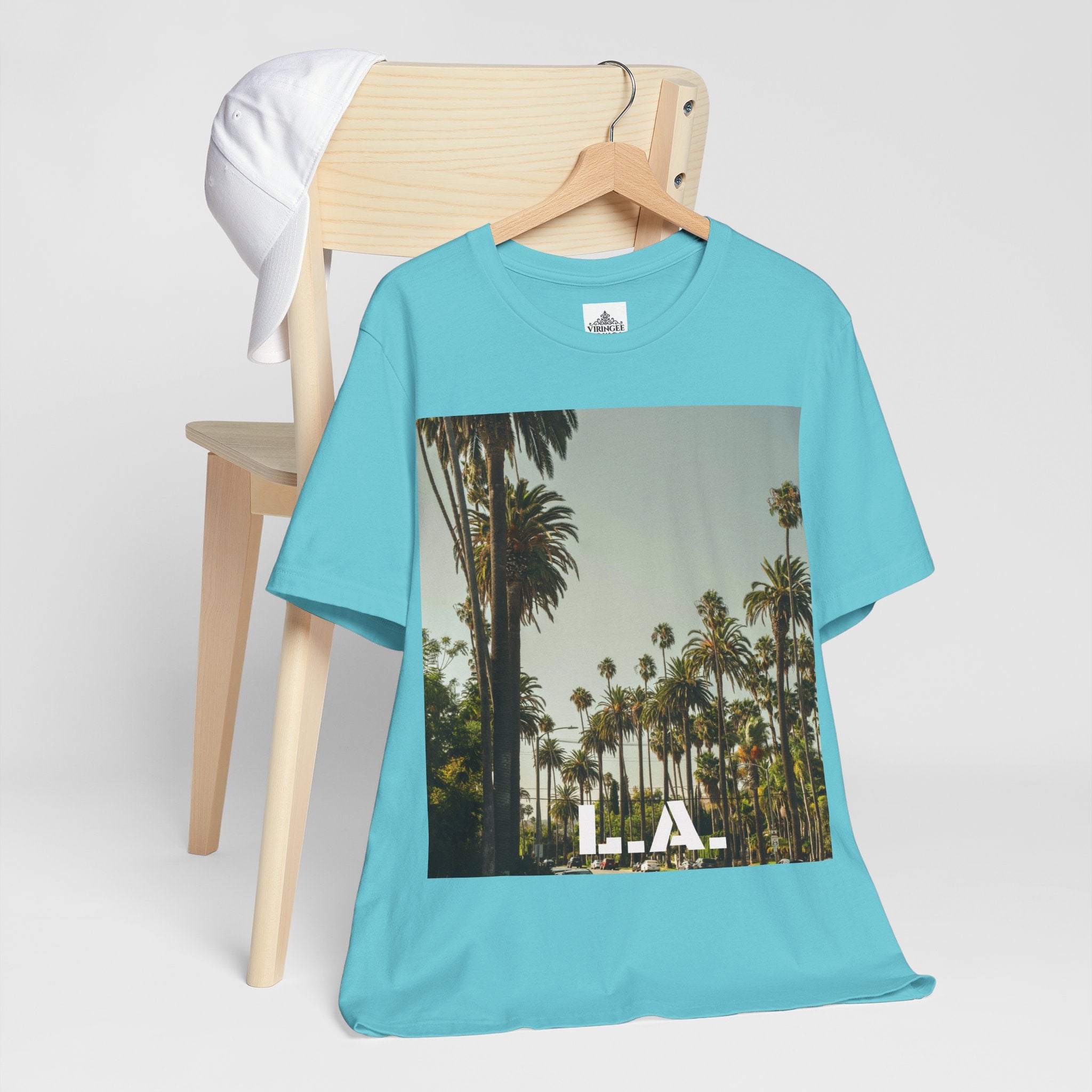 Viringee LA Palm Unisex Trees Graphic T-shirt