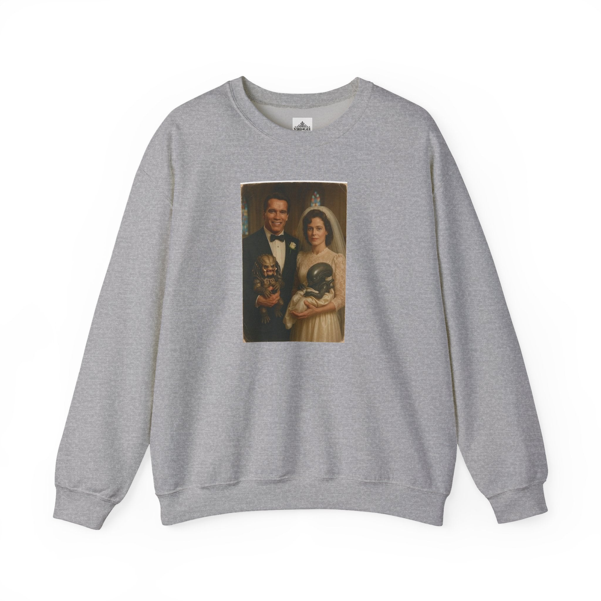 Viringee Vintage Couple Portrait Crewneck Sweatshirt