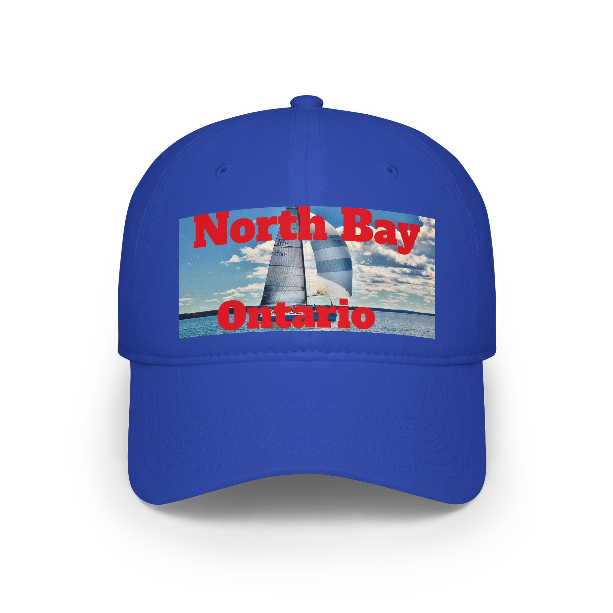 Adjustable North Bay Ontario low profile cap with printed graphic