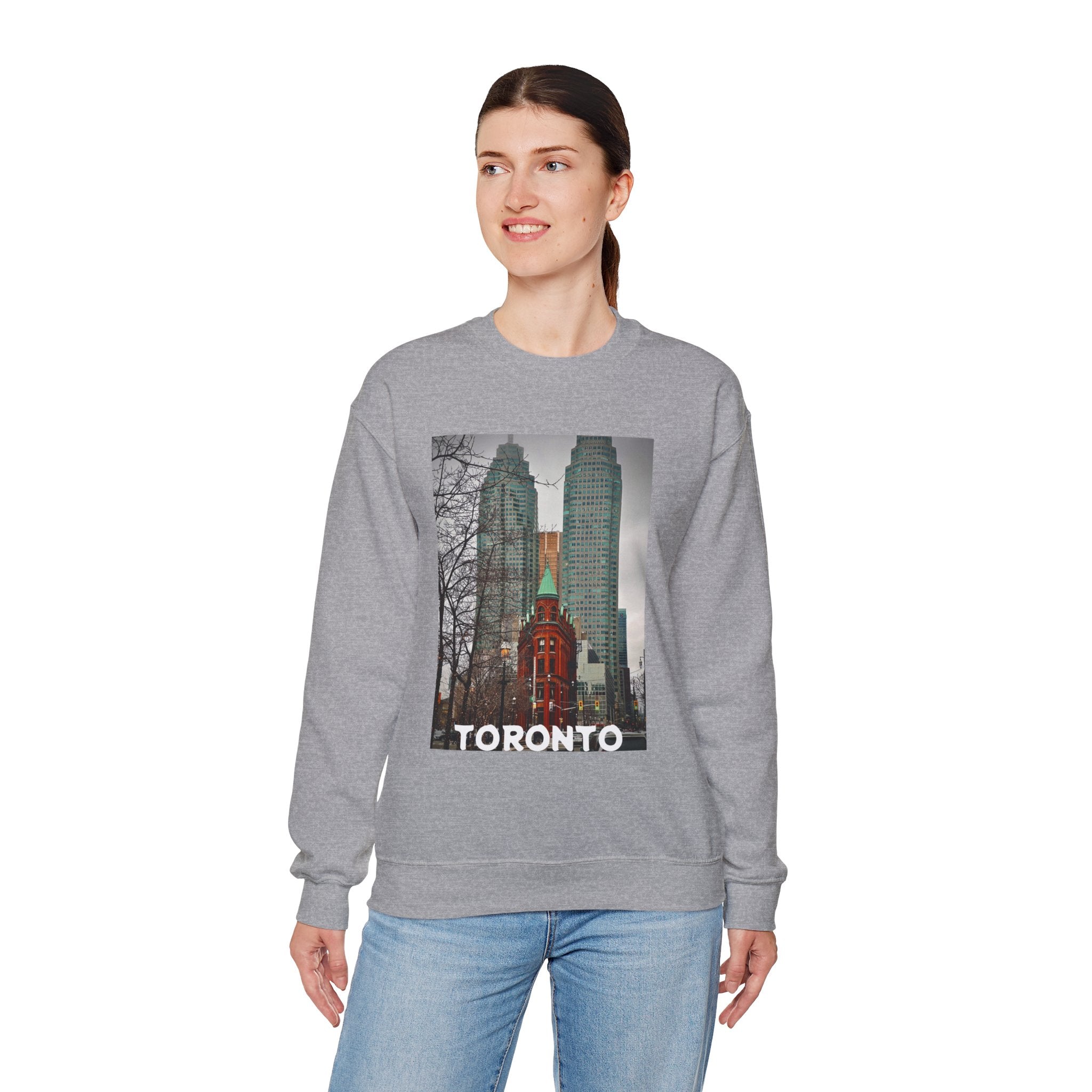 Viringee Toronto Gooderham Flatiron Building Unisex Crewneck Sweatshirt