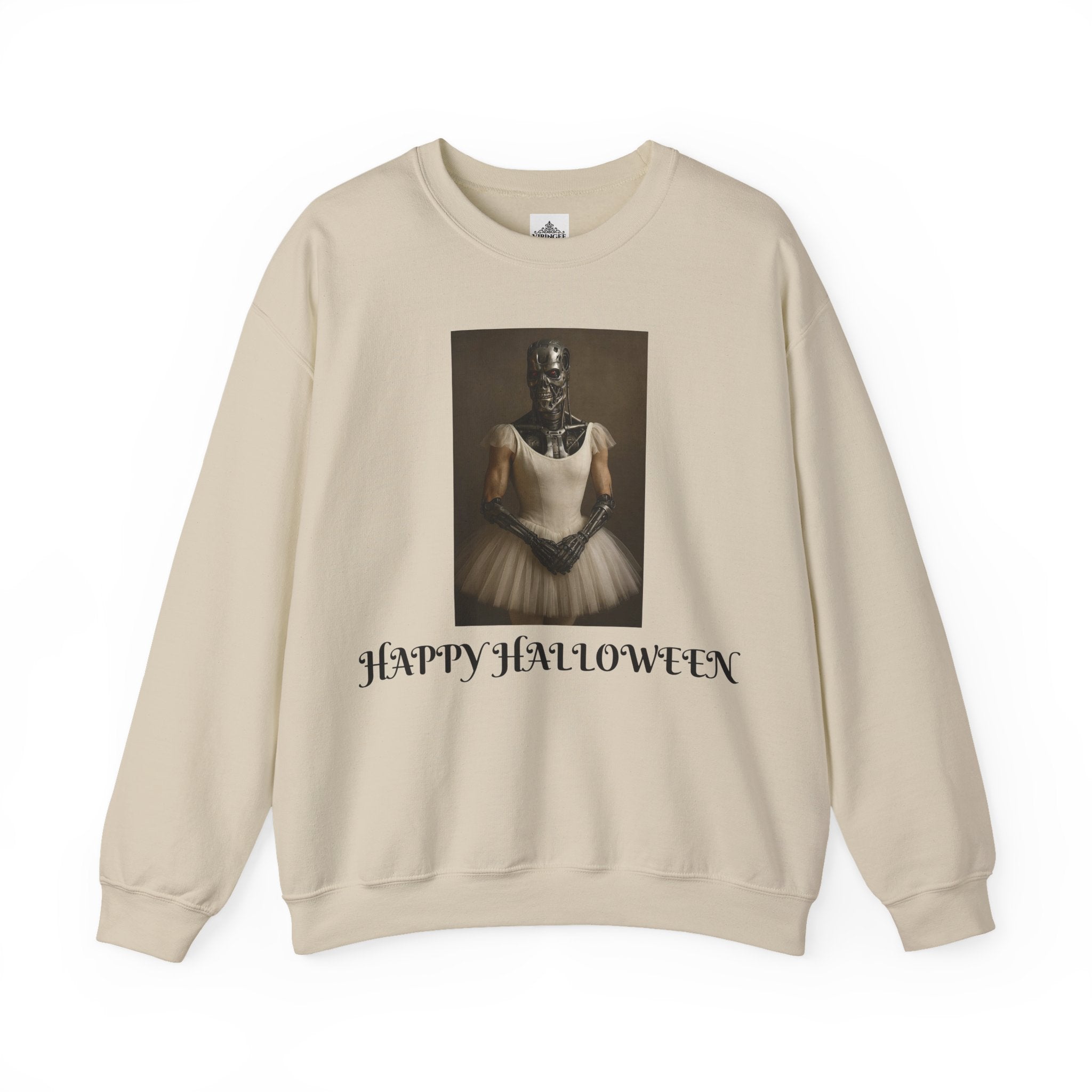 Viringee Cute Terminator Halloween Crewneck Sweatshirt with festive spooky design