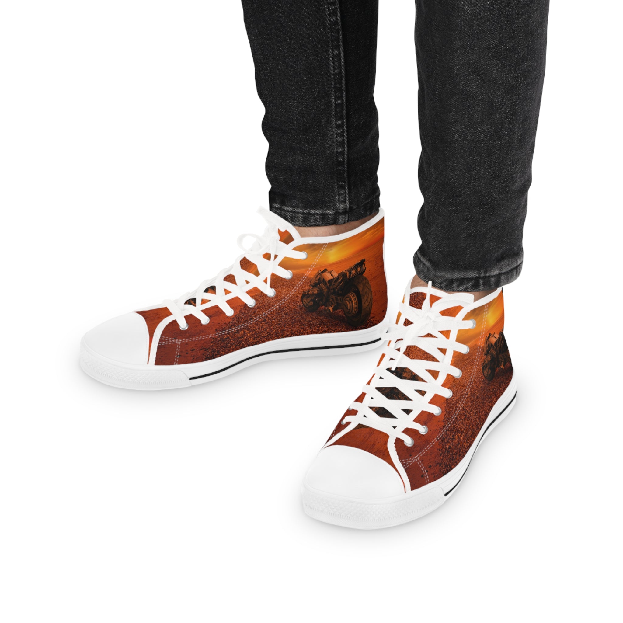 Viringee Sunset Scene Men's High Top Sneakers