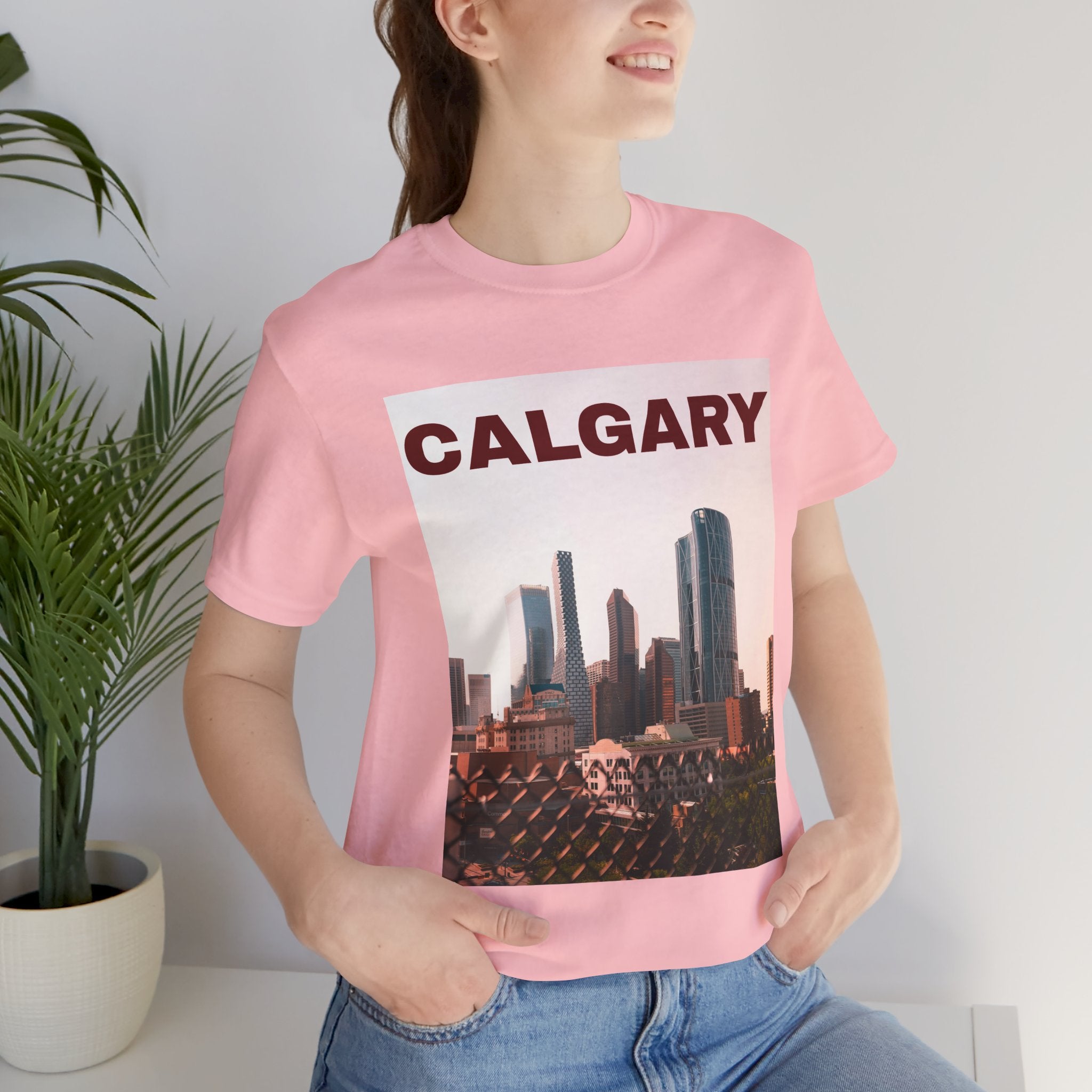 Unisex Calgary skyline T-shirt with bold city design