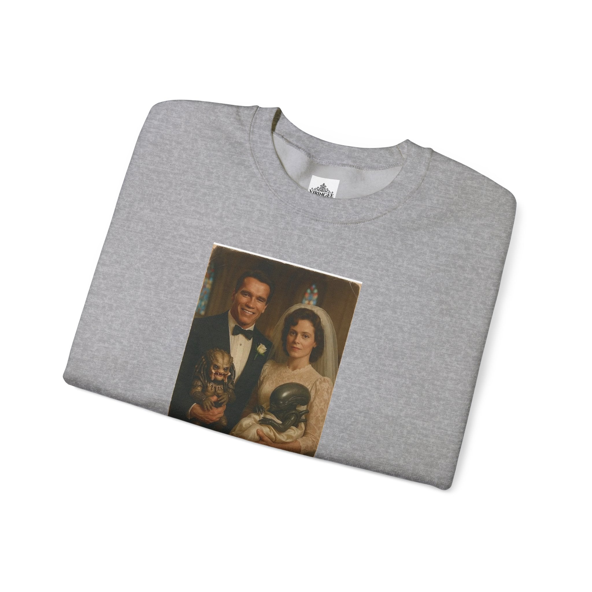 Viringee Vintage Couple Portrait Crewneck Sweatshirt