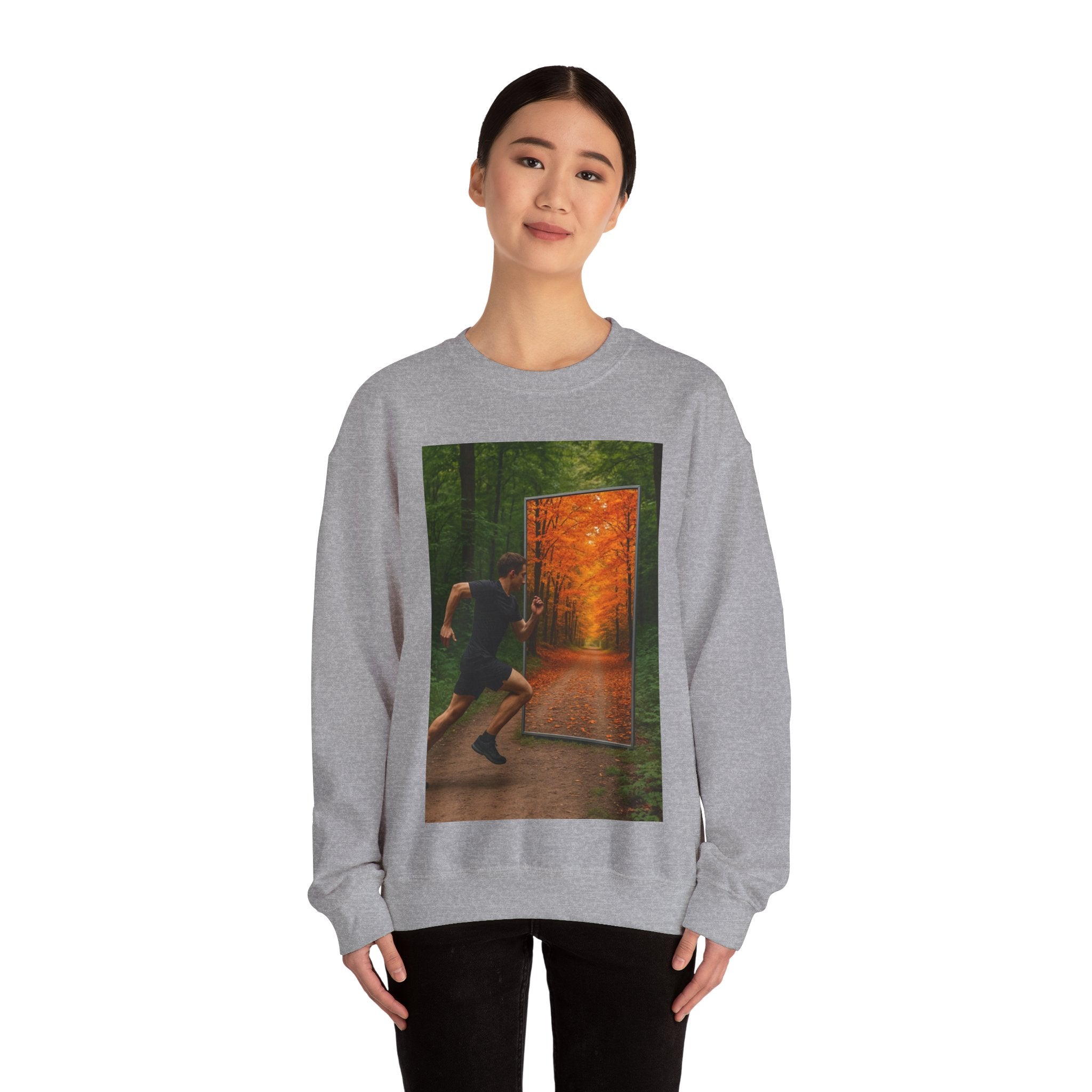 Viringee Fall Door Unisex Heavy Blend™ Crewneck Sweatshirt