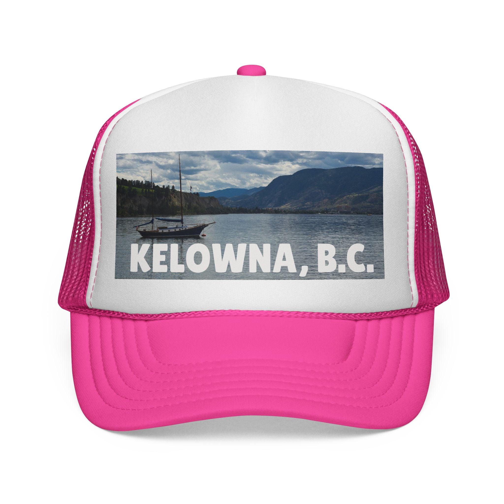 Kelowna pride trucker cap, unisex adjustable style