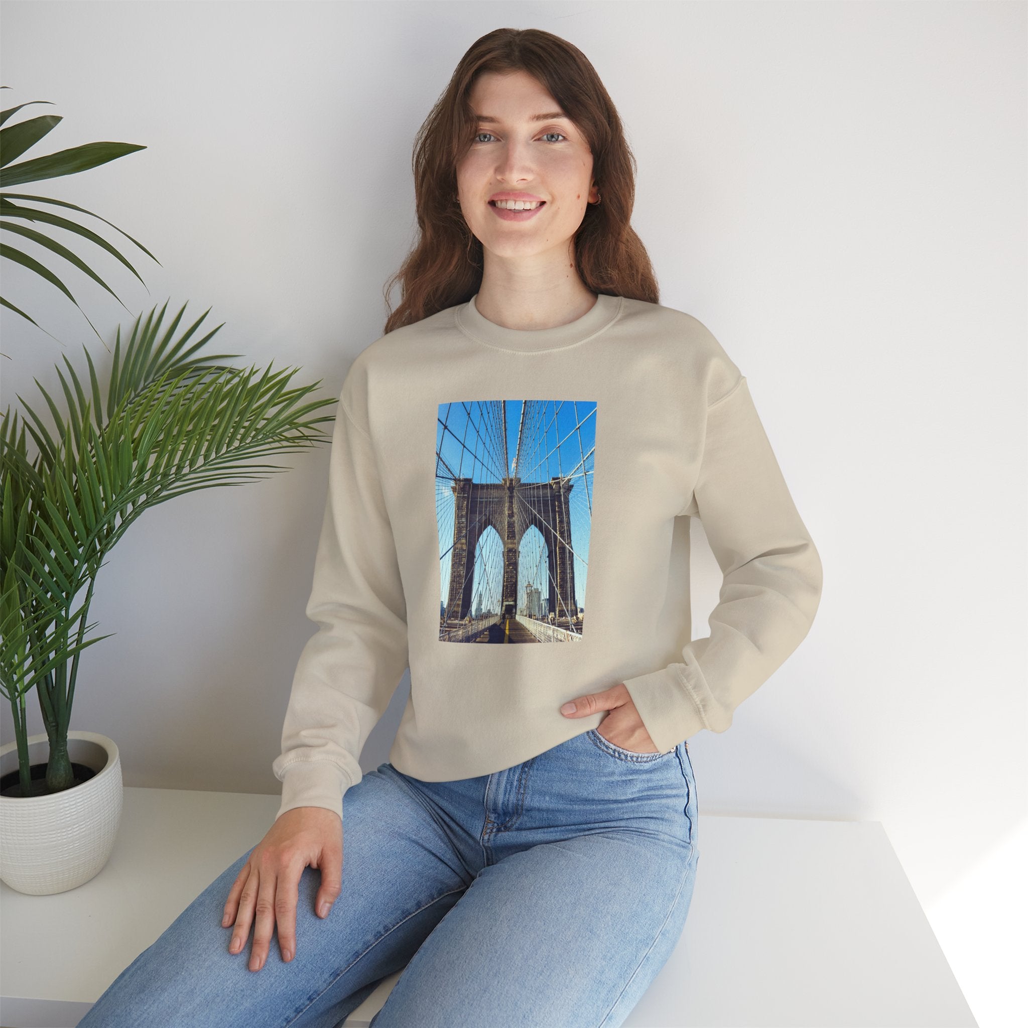Viringee Brooklyn Bridge Crewneck Sweatshirt