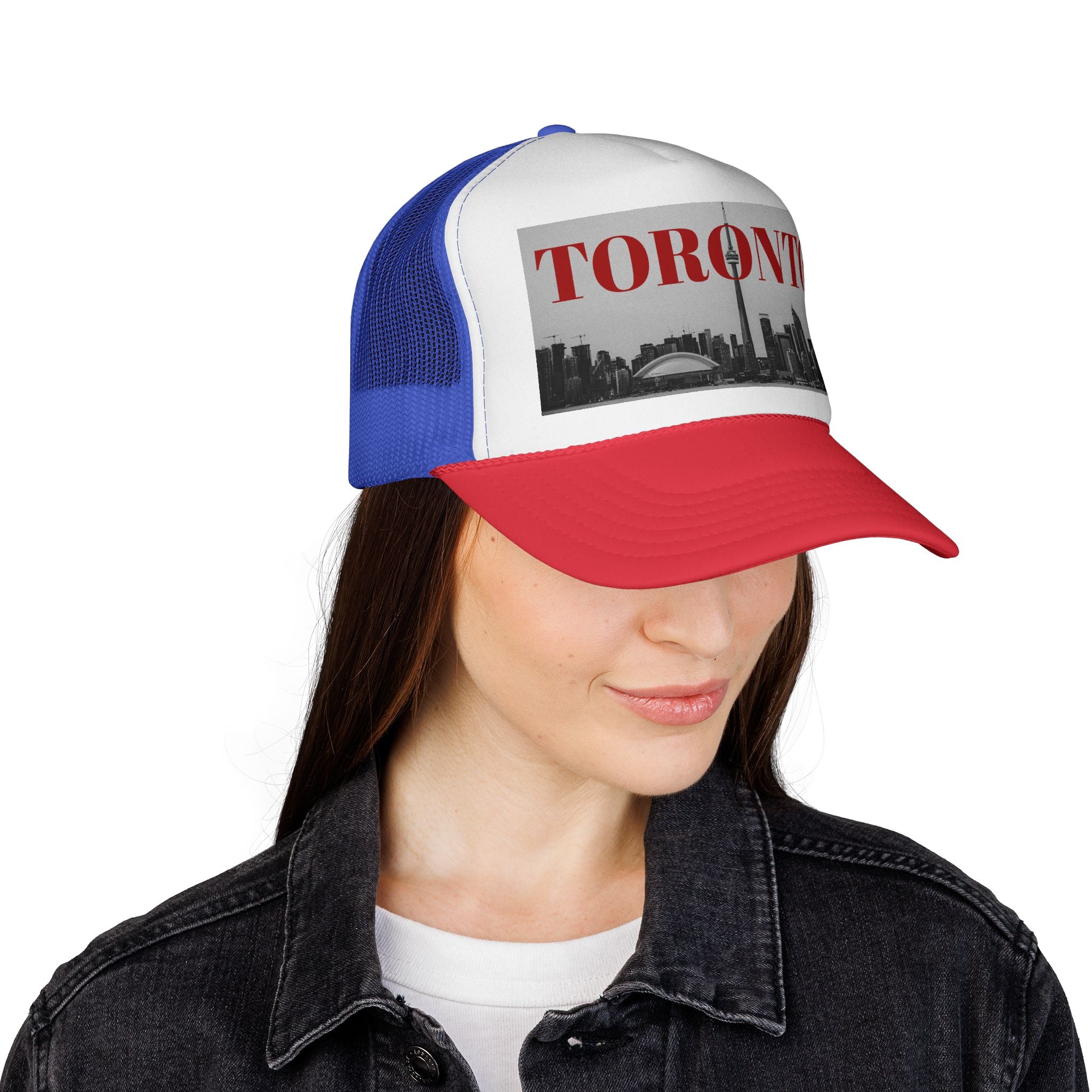 Toronto Black and White Skyline Trucker Cap