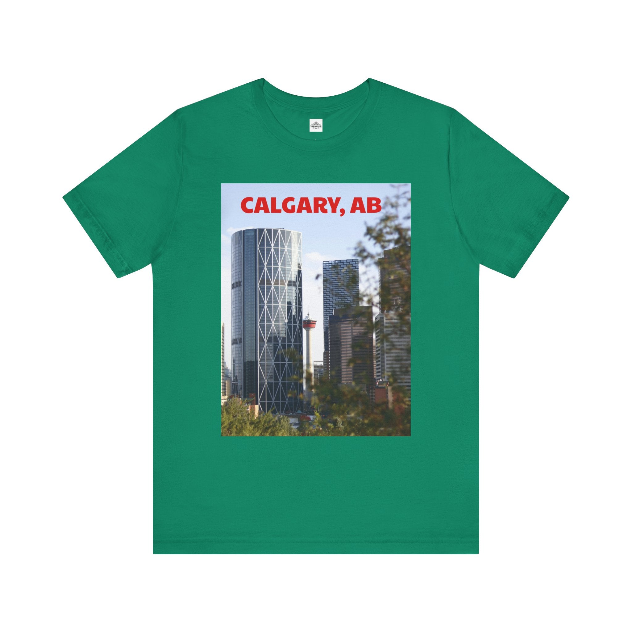 Viringee Peeking Calgary Tower AB Unisex Jersey Tee