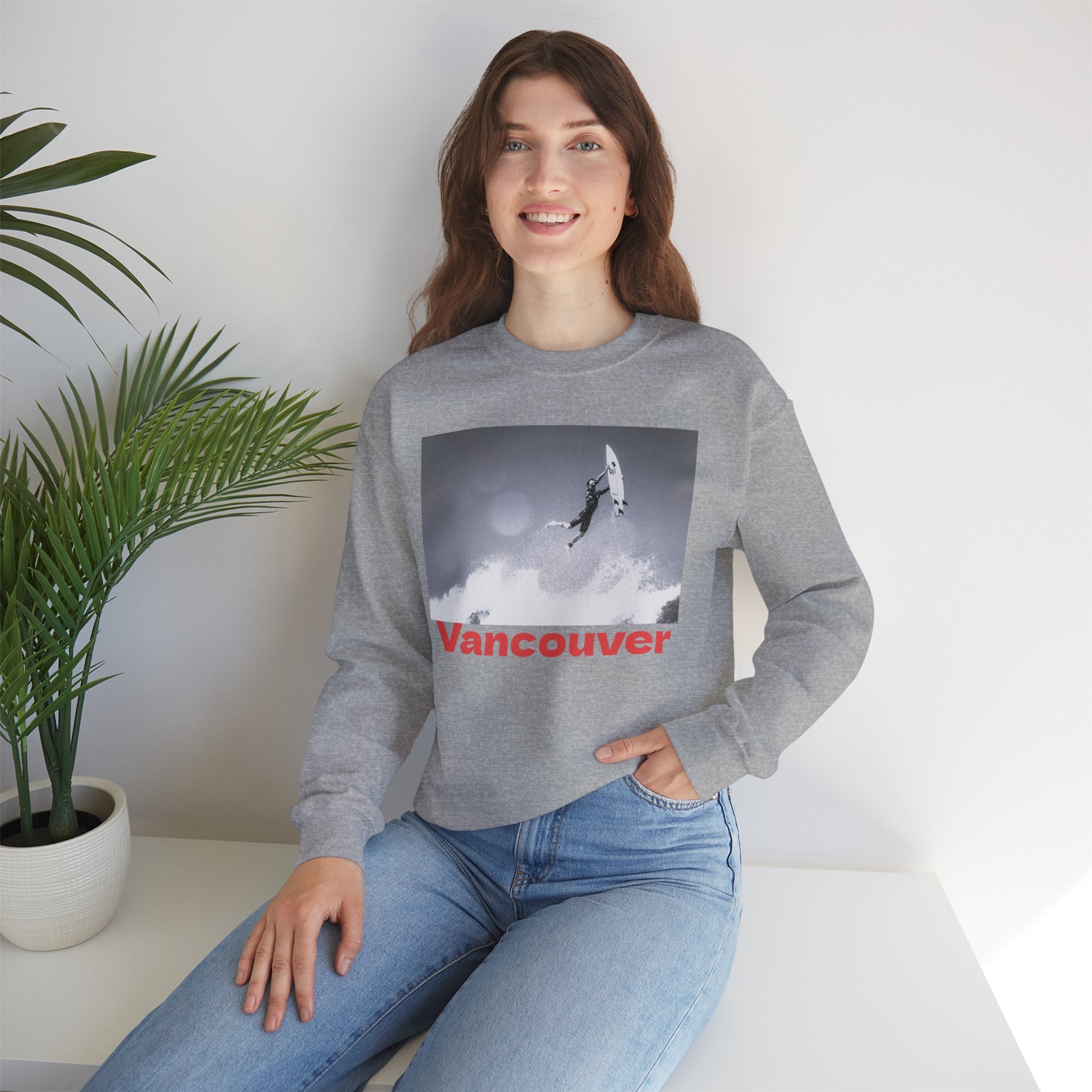 Viringee Vancouver Surf Crewneck Unisex Sweatshirt