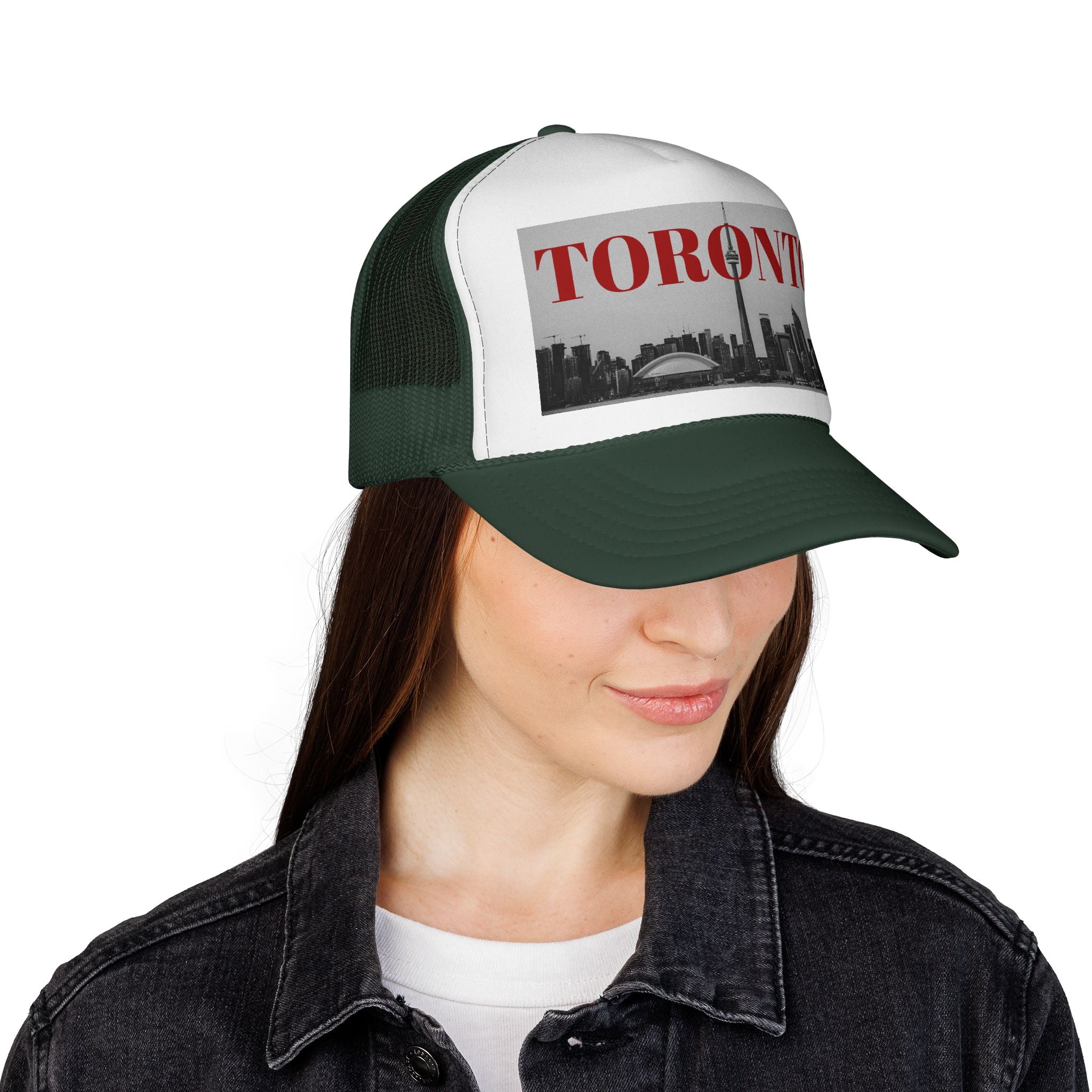 Toronto Black and White Skyline Trucker Cap