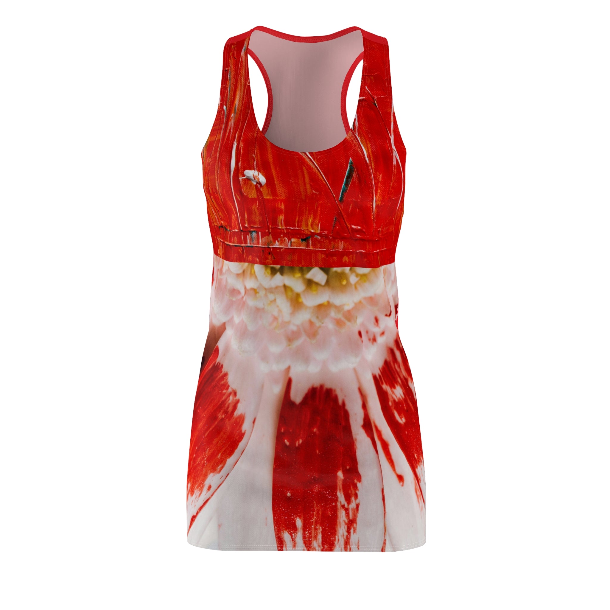 Viringee Women's Red Floral Fantastic Racerback Dress