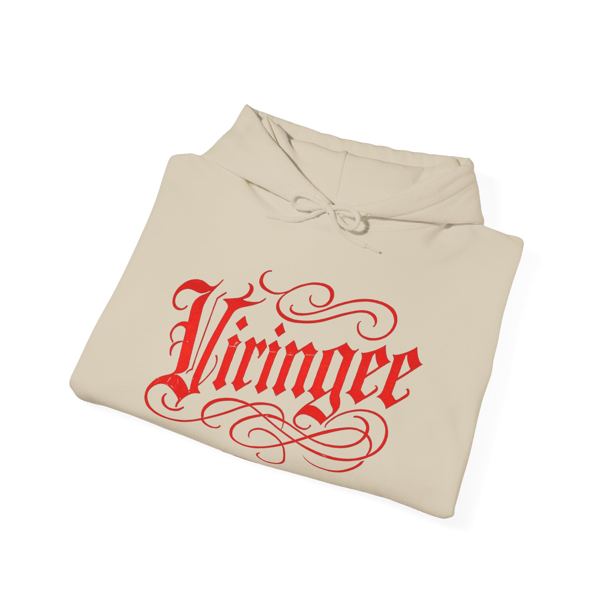 Viringee Red Logo Classic Script Hoodie