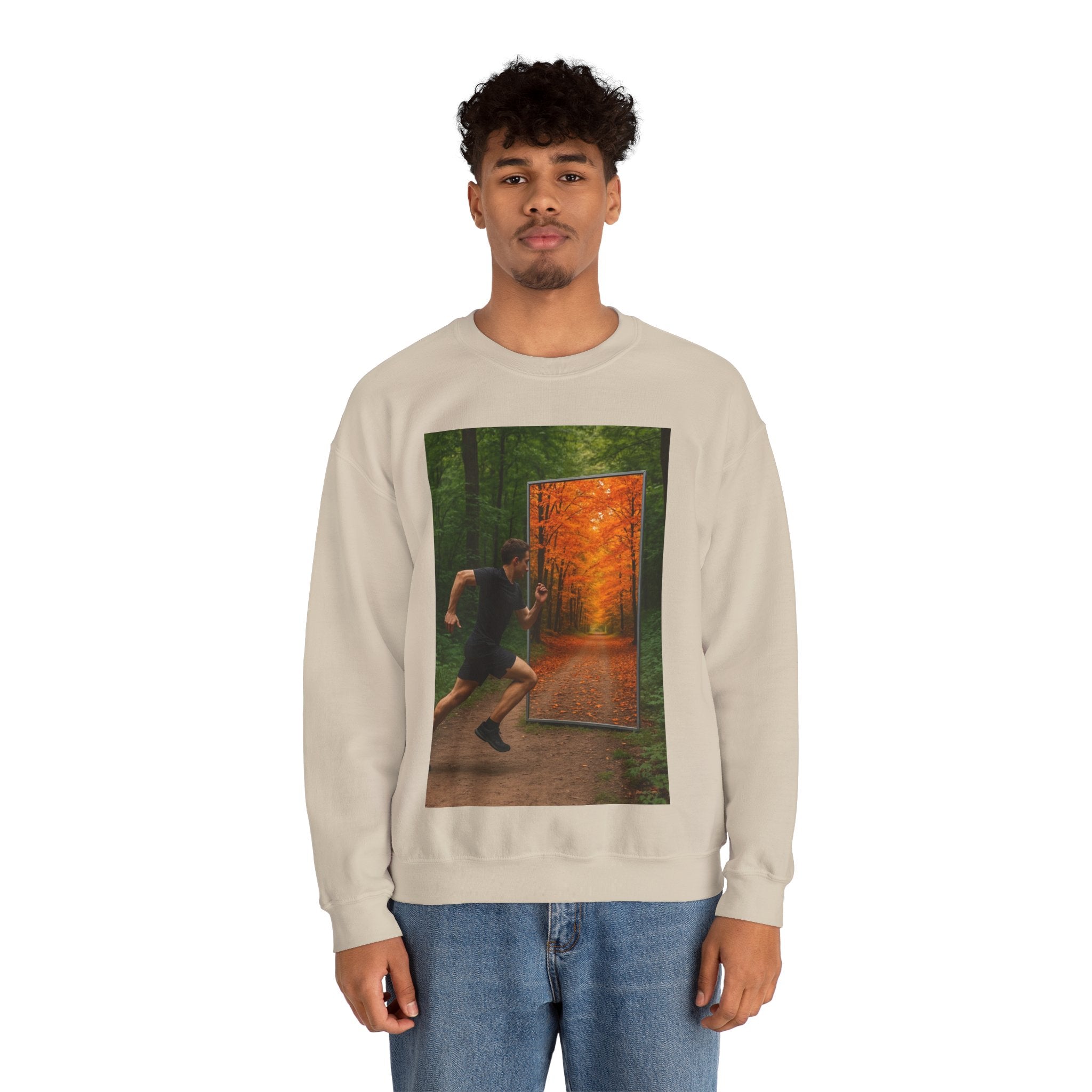 Viringee Fall Door Unisex Heavy Blend™ Crewneck Sweatshirt