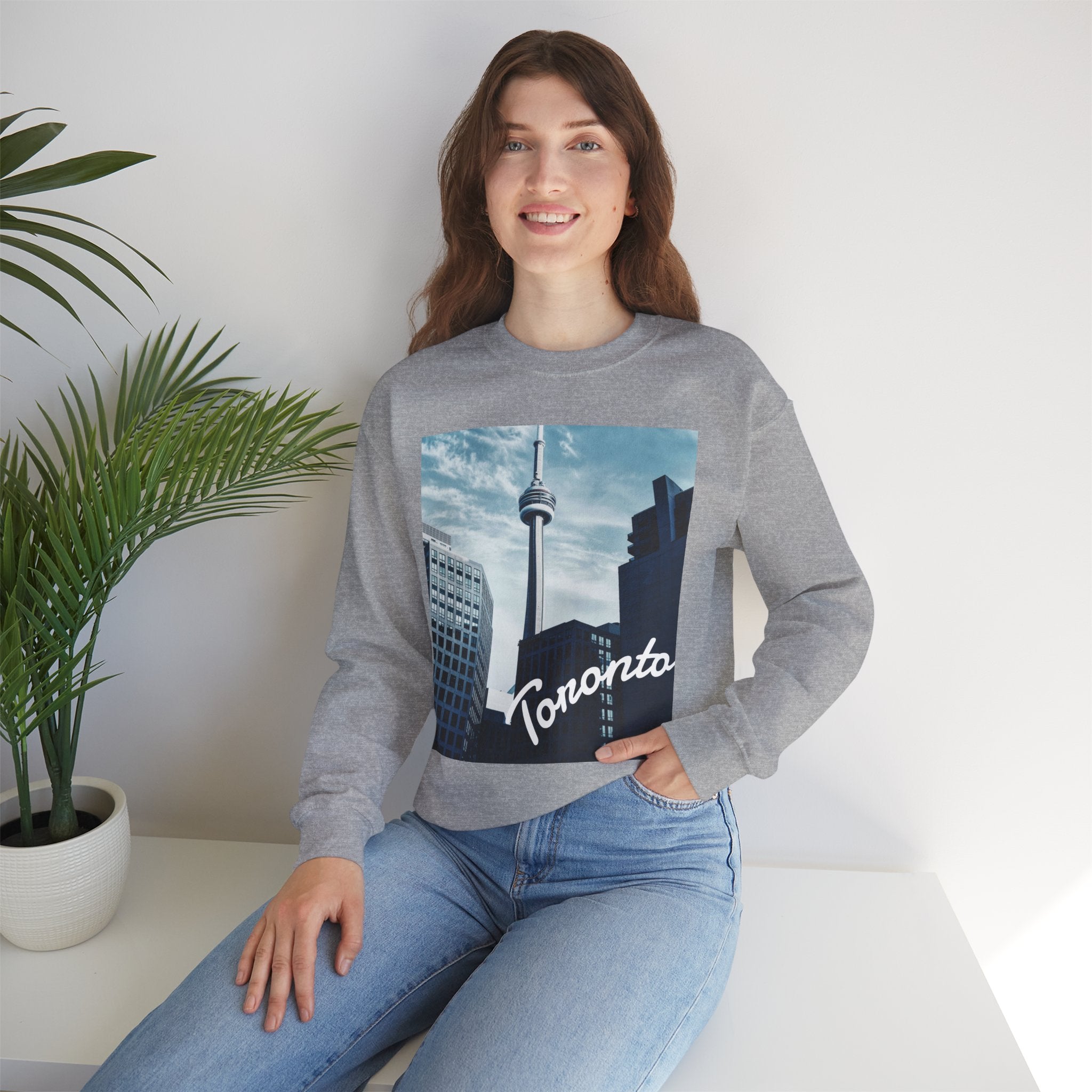 Viringee Toronto CN Tower Unisex Crewneck Sweatshirt