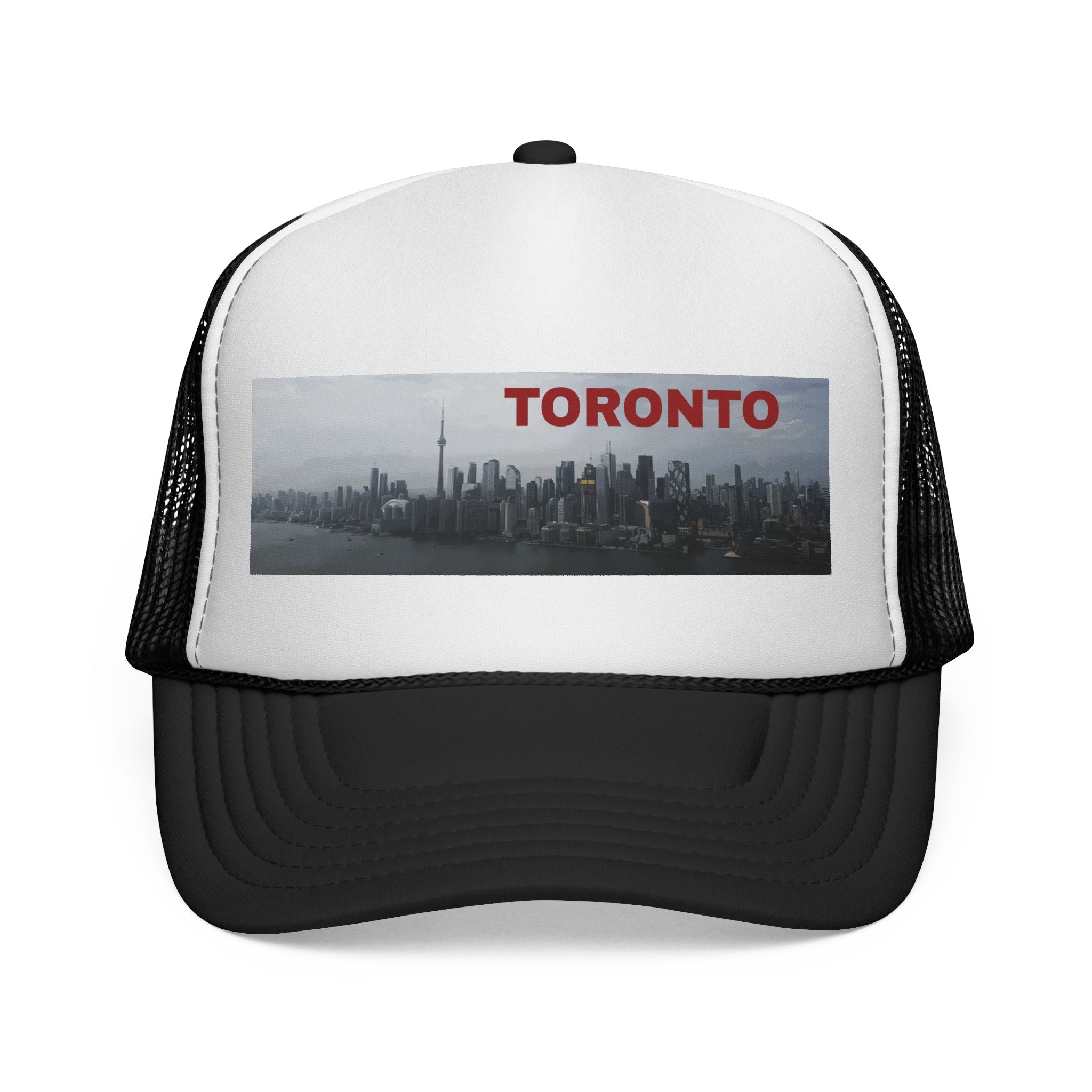 Toronto trucker cap featuring city skyline design