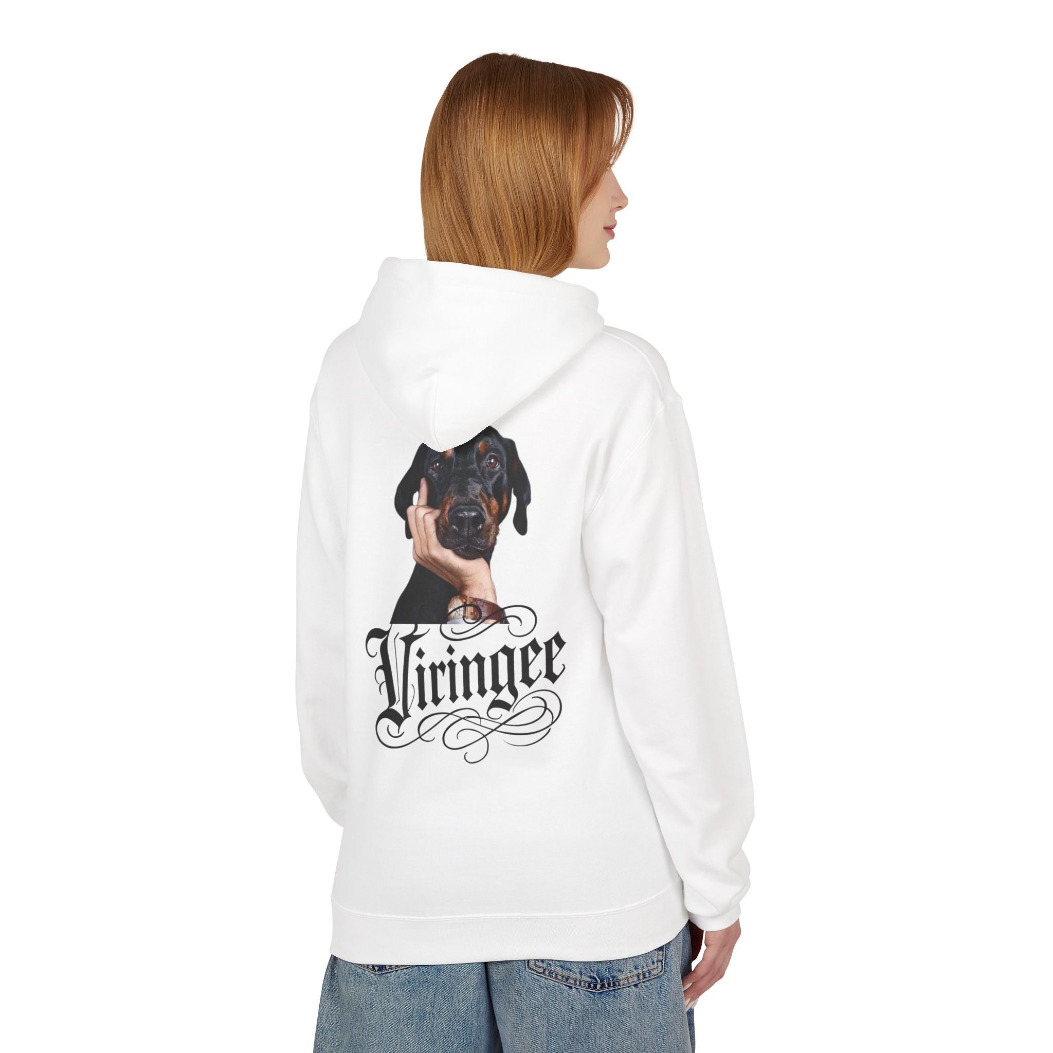 Viringee Thinking Pup Script Hoodie
