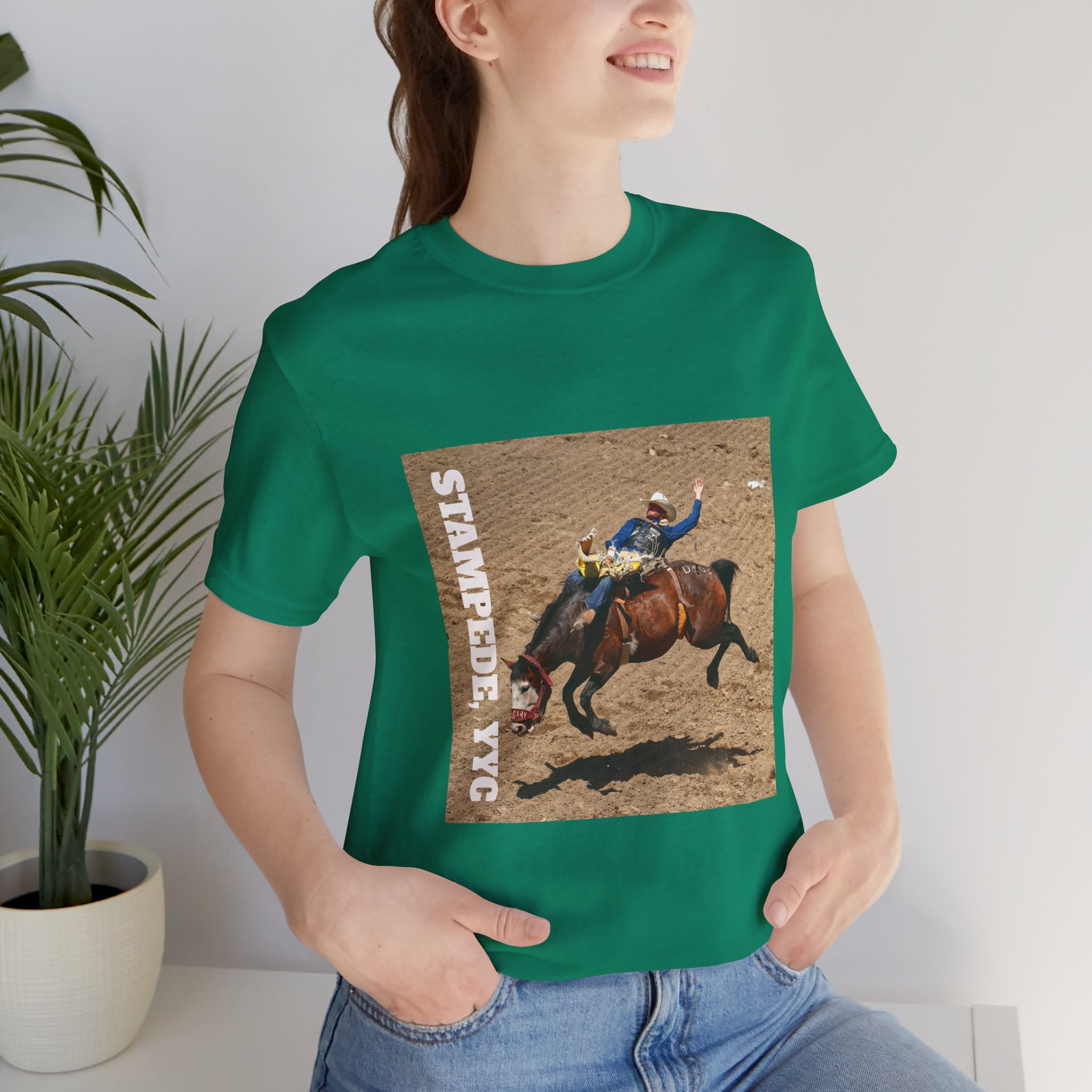 Unisex Calgary rodeo T-shirt by Viringee with Stampede design
