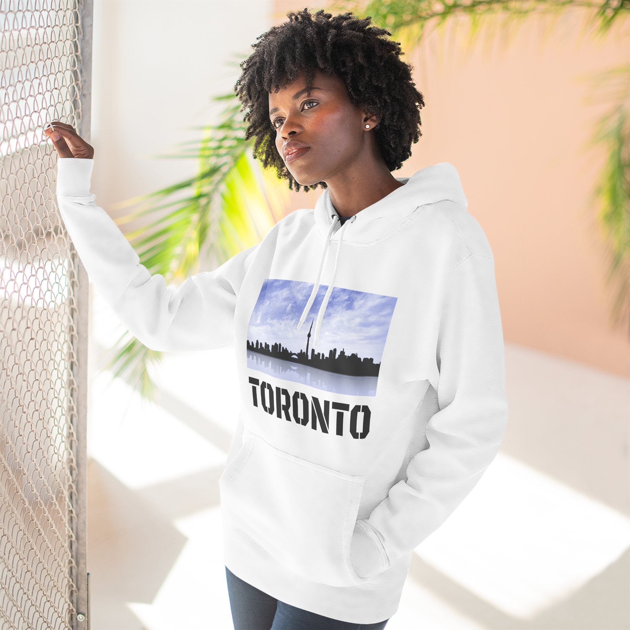 Viringee Toronto Skyline Fleece Hoodie