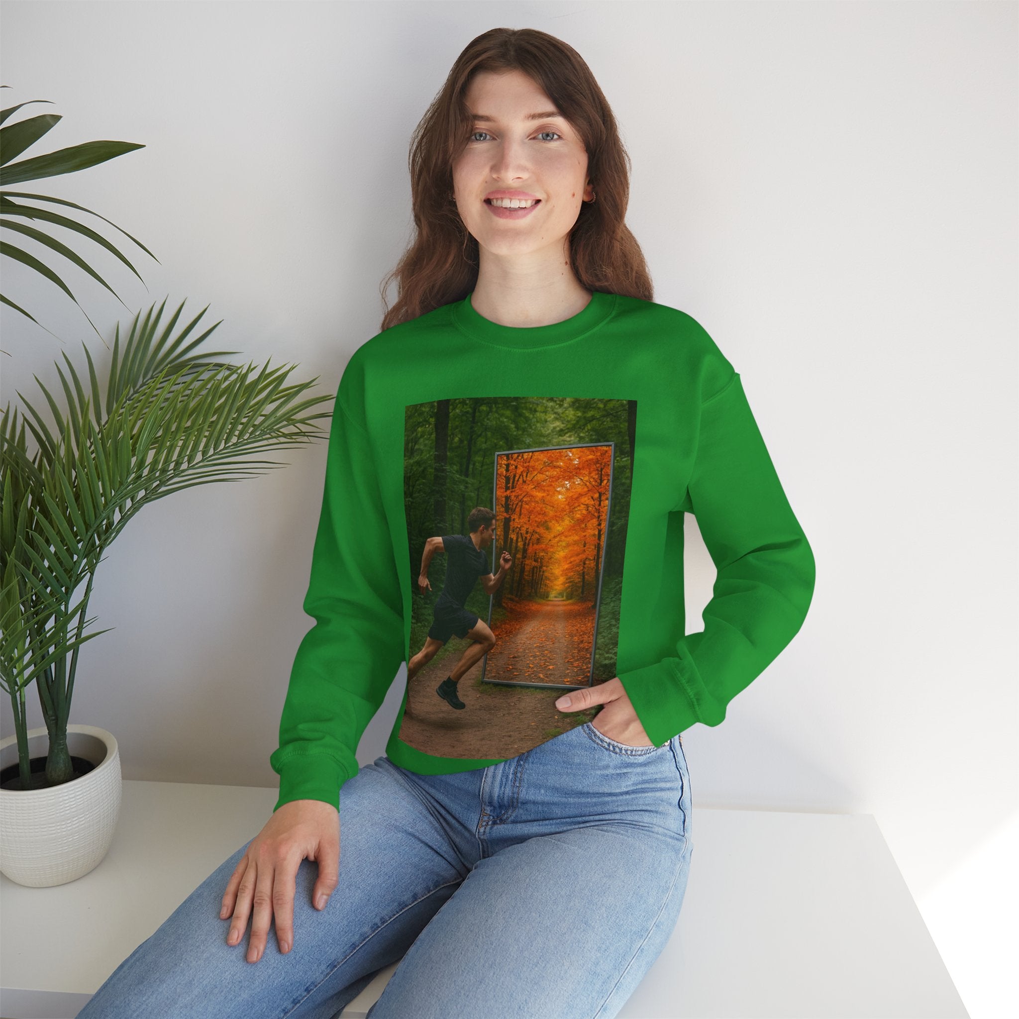 Viringee Fall Door Unisex Heavy Blend™ Crewneck Sweatshirt